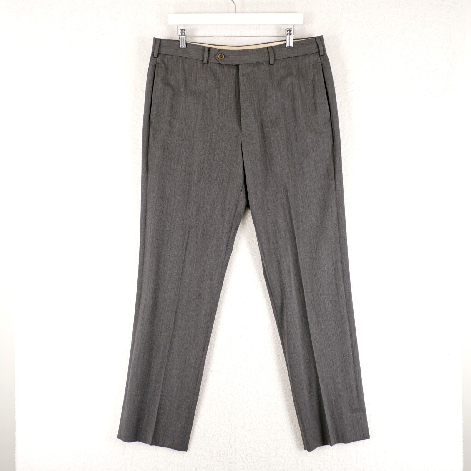 Brooks Brothers Brooks Brothers Madison Gray Wool Flat Front Mid Rise Dress Size 36R - 1 Thumbnail