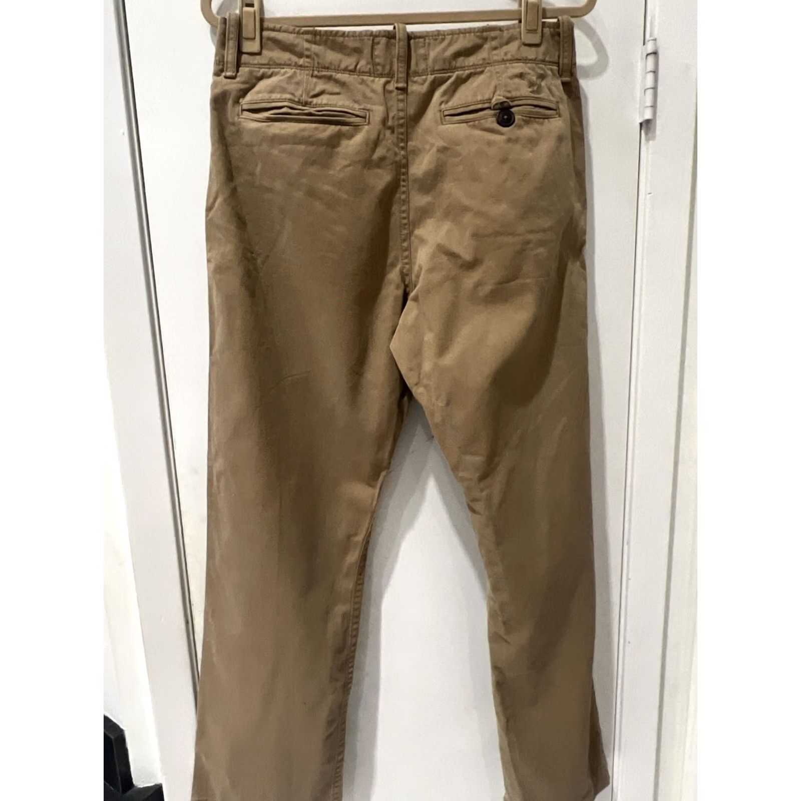 American Eagle Outfitters American Eagle Outfitters Pants Chino Slim Tapered Beige 33/32 Men Regular Inseam 31in Slits at Bottom Size US 31 - 2 Thumbnail