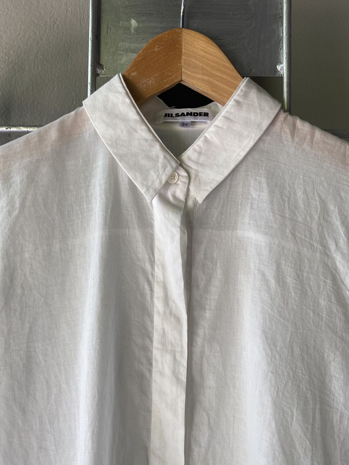 Jil Sander Jil Sander 3/4 Sleeve White Shirt Size XXS / US 00 / IT 34 - 9 Thumbnail
