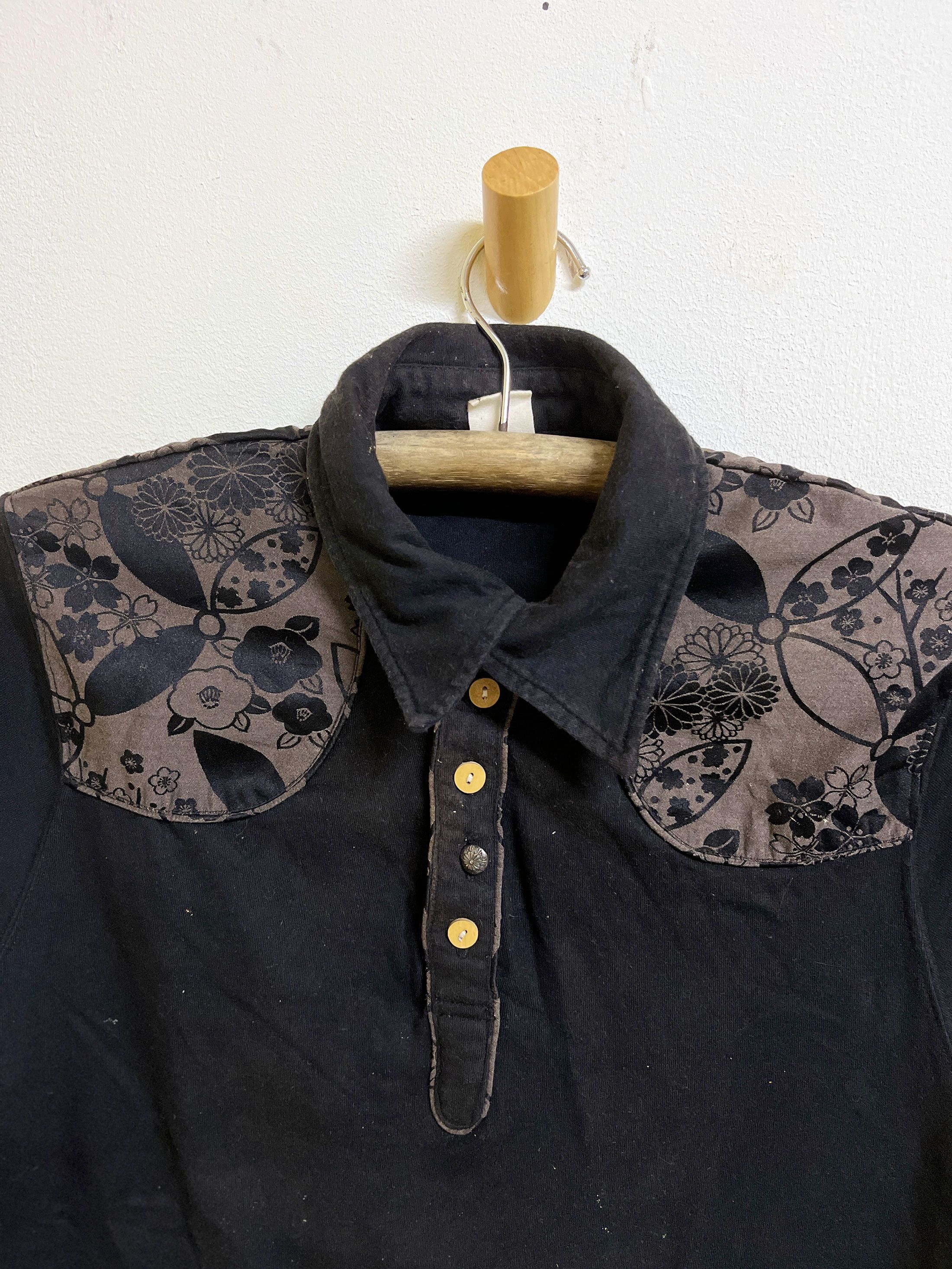 Japanese Brand Eternal Japan Flower Art Patches Slim Polo Kapital Styles Size US M / EU 48-50 / 2 - 2 Thumbnail