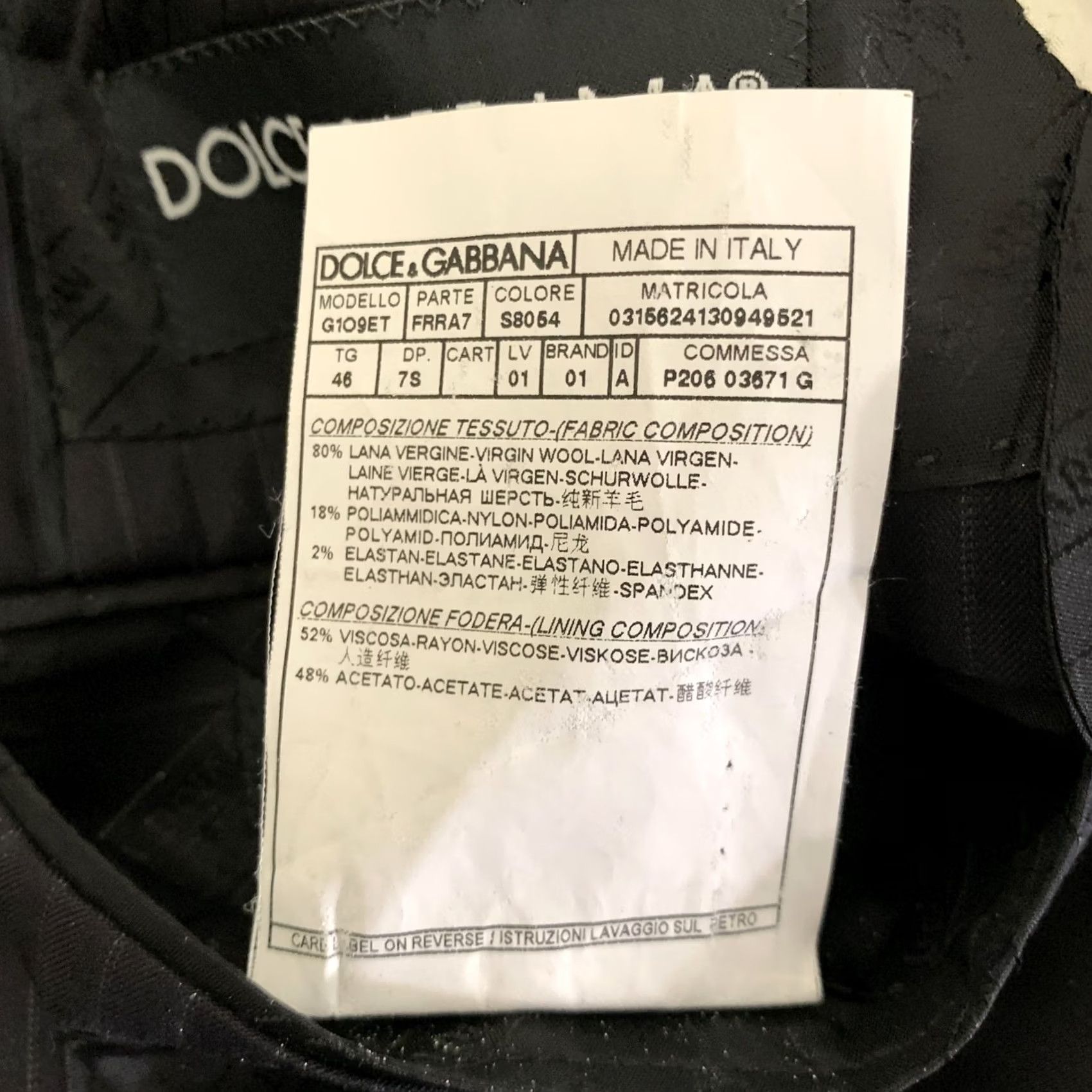 Dolce & Gabbana DOLCE & GABBANA Size 36 Black Pinstripe Wool Blend Jacket - San Francisco'S favourite Desinger Consignment Stores Size US XXS / EU 40 - 7 Thumbnail