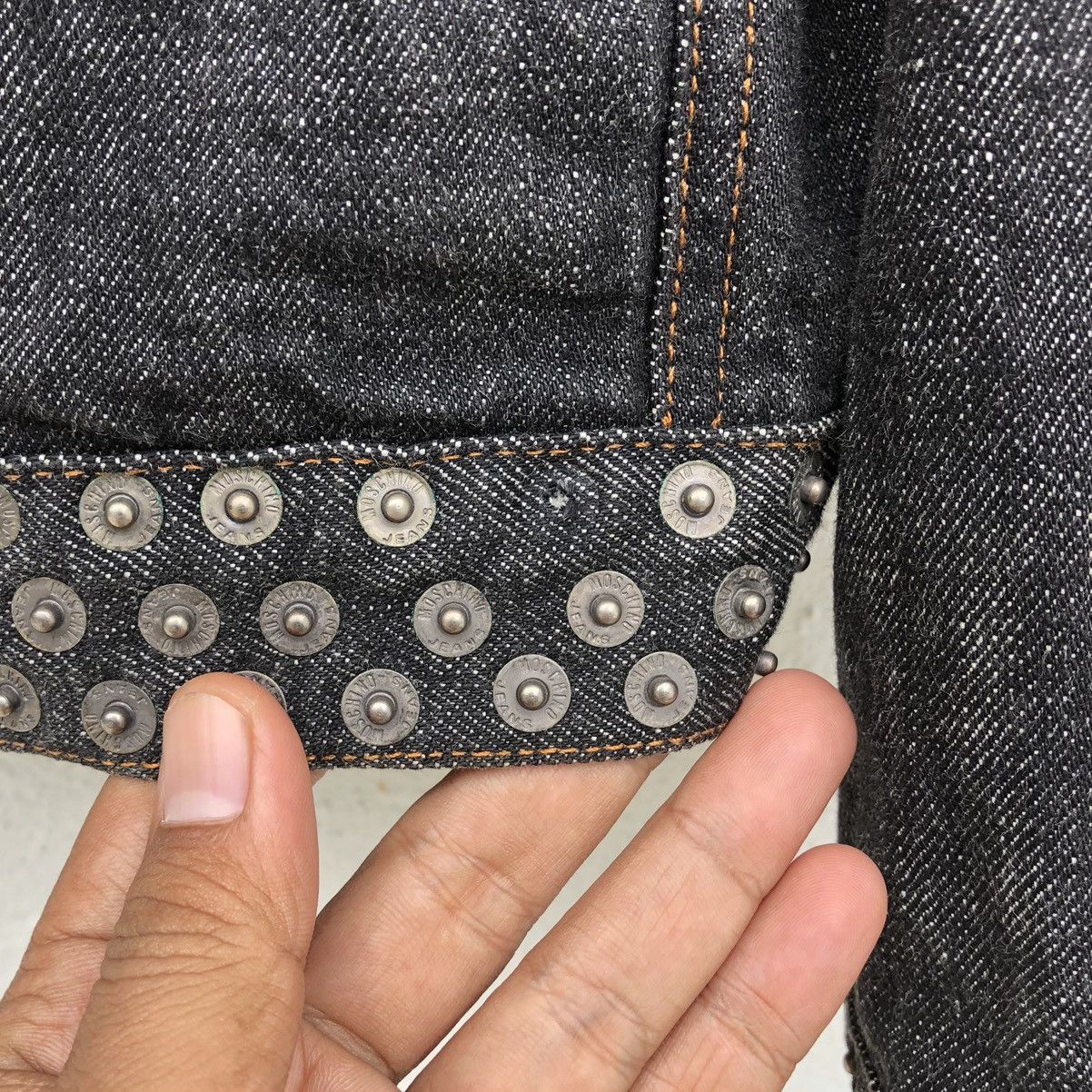 Moschino Moschino Peace Sign Metal Studs Denim Jacket Size US M / EU 48-50 / 2 - 15 Thumbnail