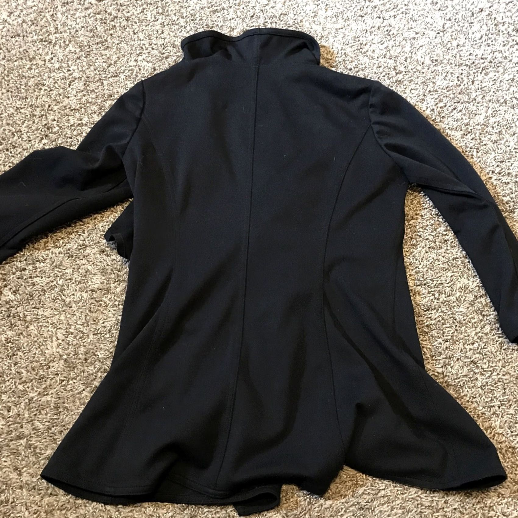 Calvin Klein Calvin Klein Cardigan Womens Size 4 Black Open Polyester Blend Long Sleeve Crew Neck Sweater Size S / US 4 / IT 40 - 4 Thumbnail