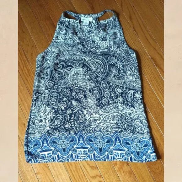 Other Artisan NY Womens S Paisley Cami Tank Black White Boho Size S / US 4 / IT 40 - 1 Thumbnail