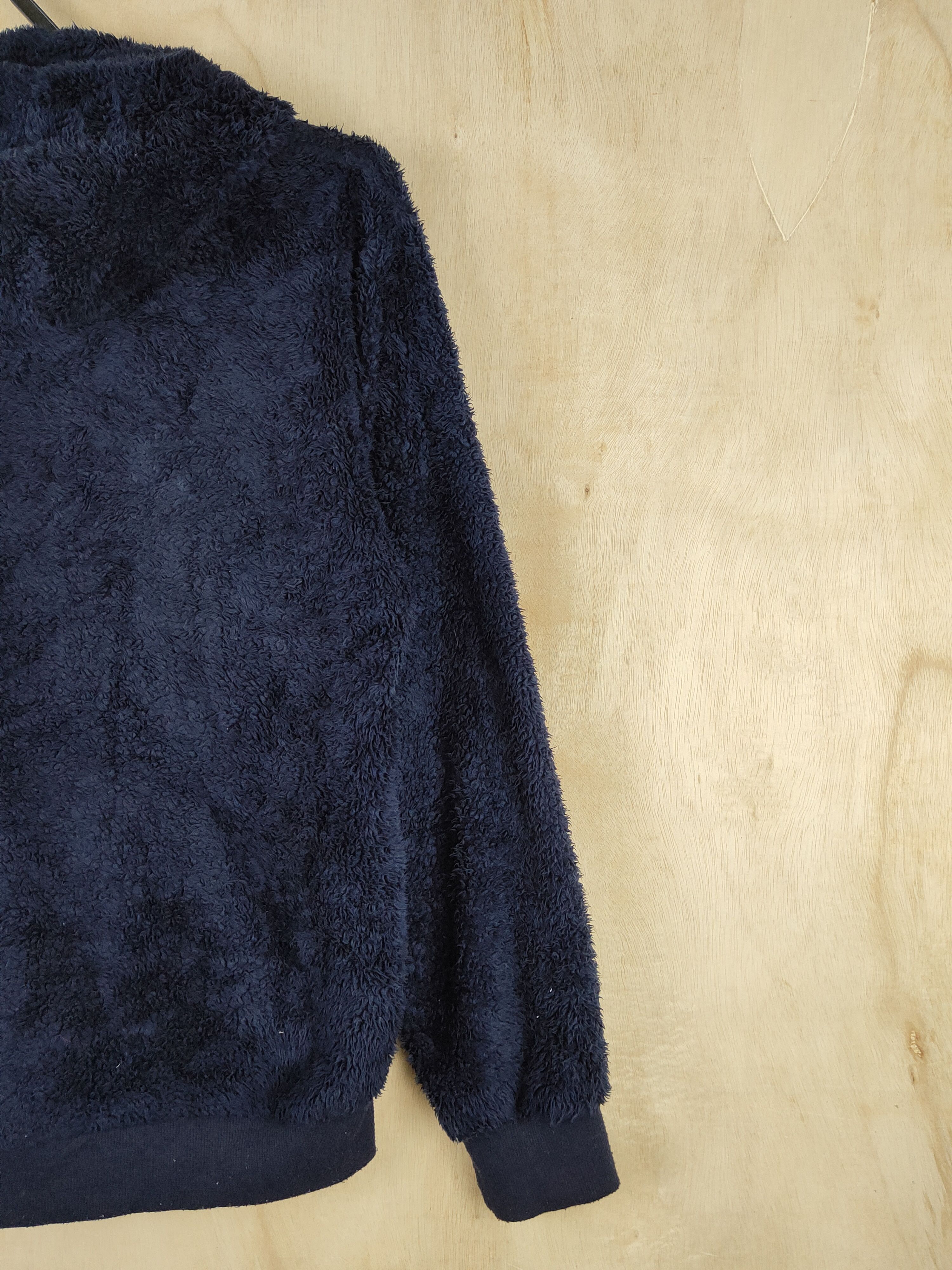 Japanese Brand Lock Heaven Navy Fur fleece Hoodie Sweaters #S2552 Size L / US 10 / IT 46 - 8 Thumbnail