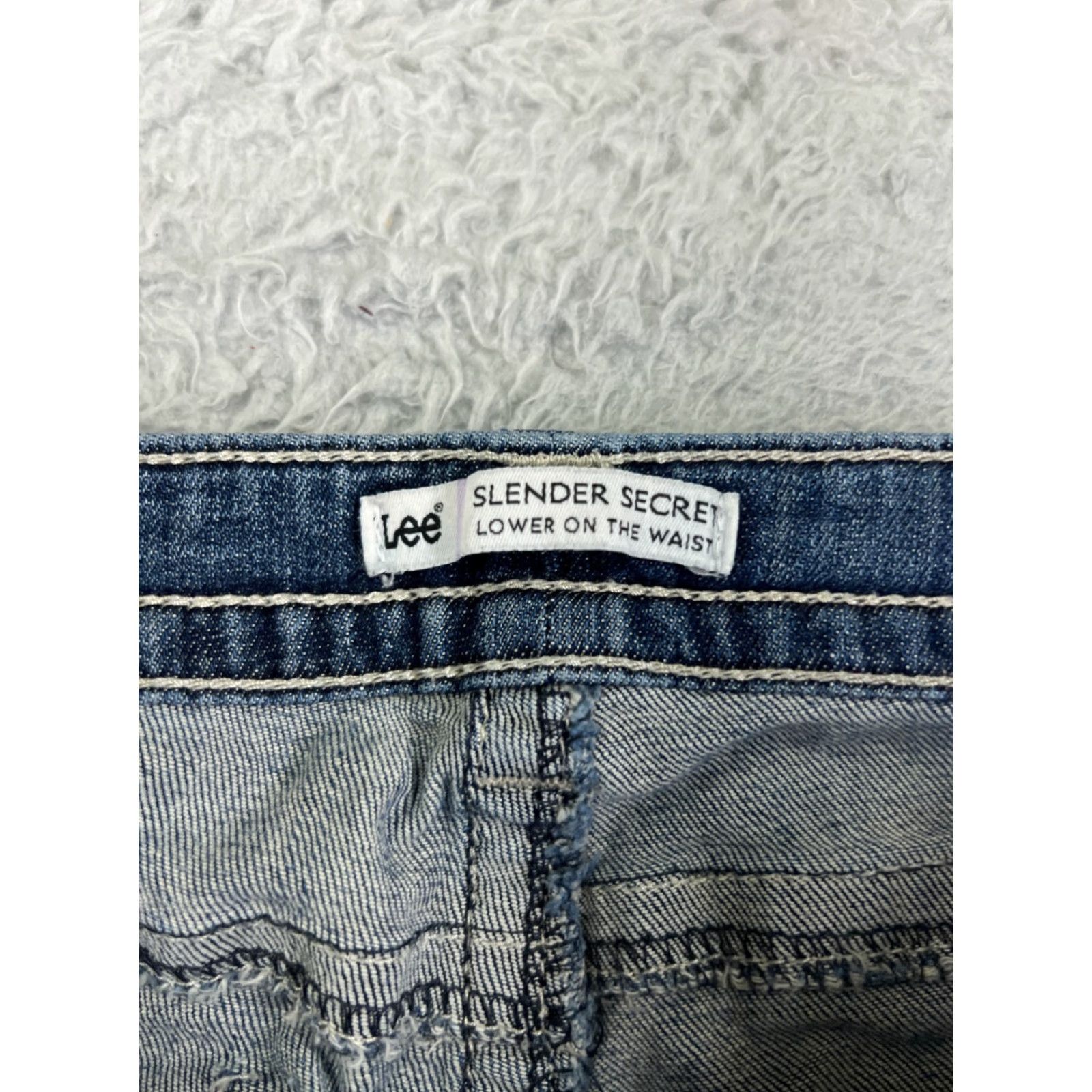 Lee Lee Jeans Women Bootcut 26x27 Blue Denim Slender Secret Low Rise 26 Dc Size 26" / US 2 / IT 38 - 6 Thumbnail
