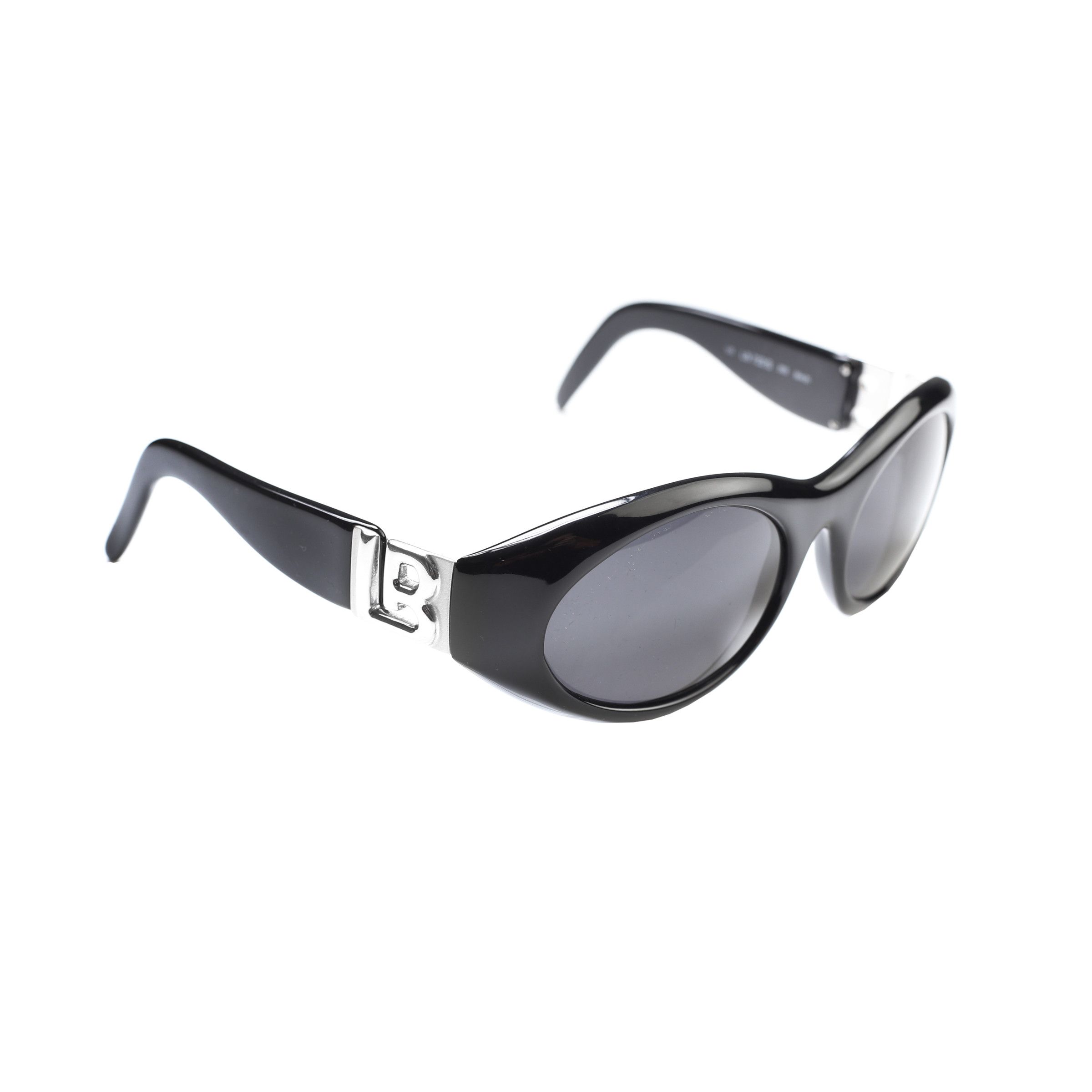 Laura Biagiotti Laura Biagiotti 90s Black Big Logo Sunglasses Size ONE SIZE - 3 Thumbnail