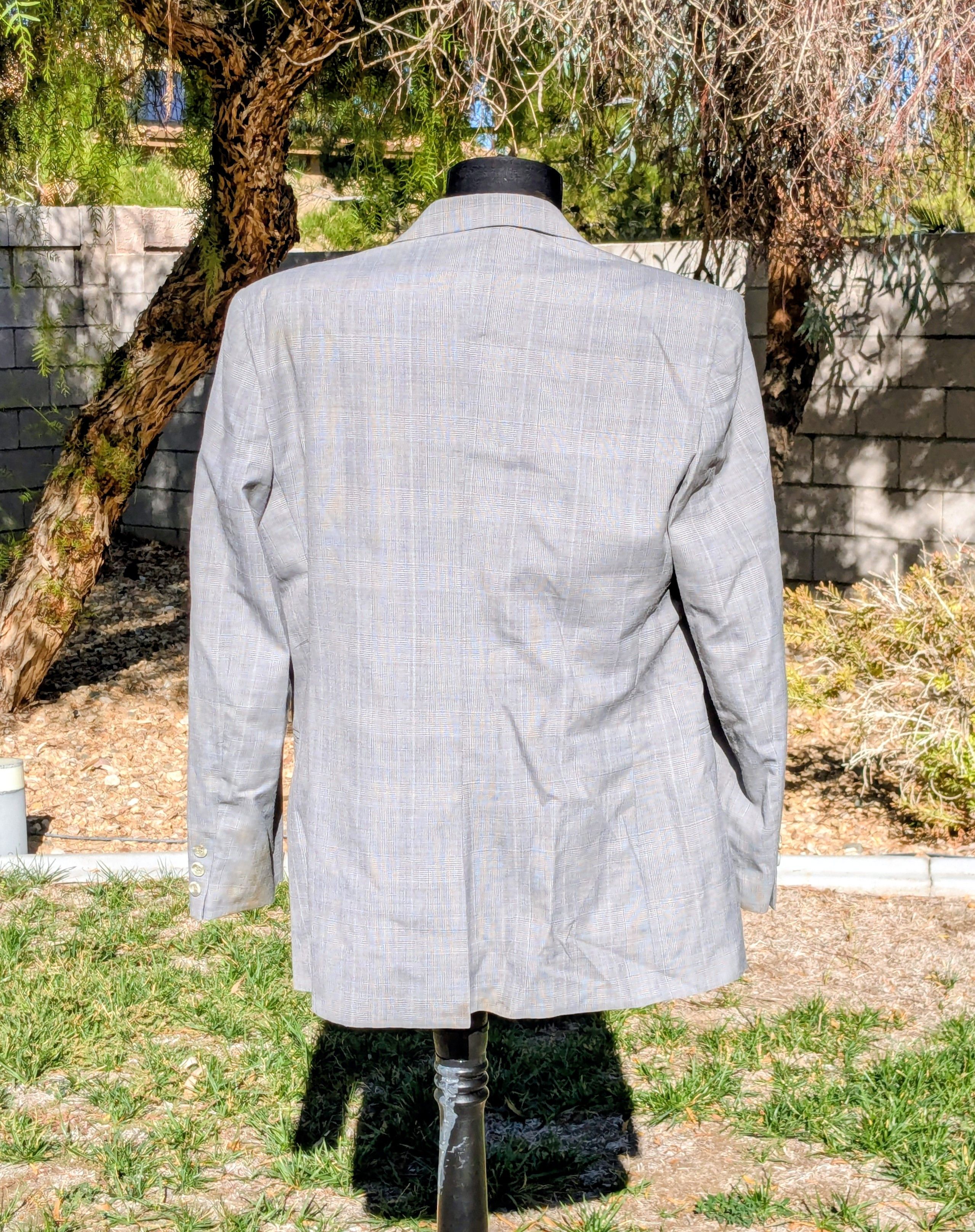 Other STAINED The Clothier VTG Glen Check 42S Colombia Suit Coat Size 42S - 4 Thumbnail