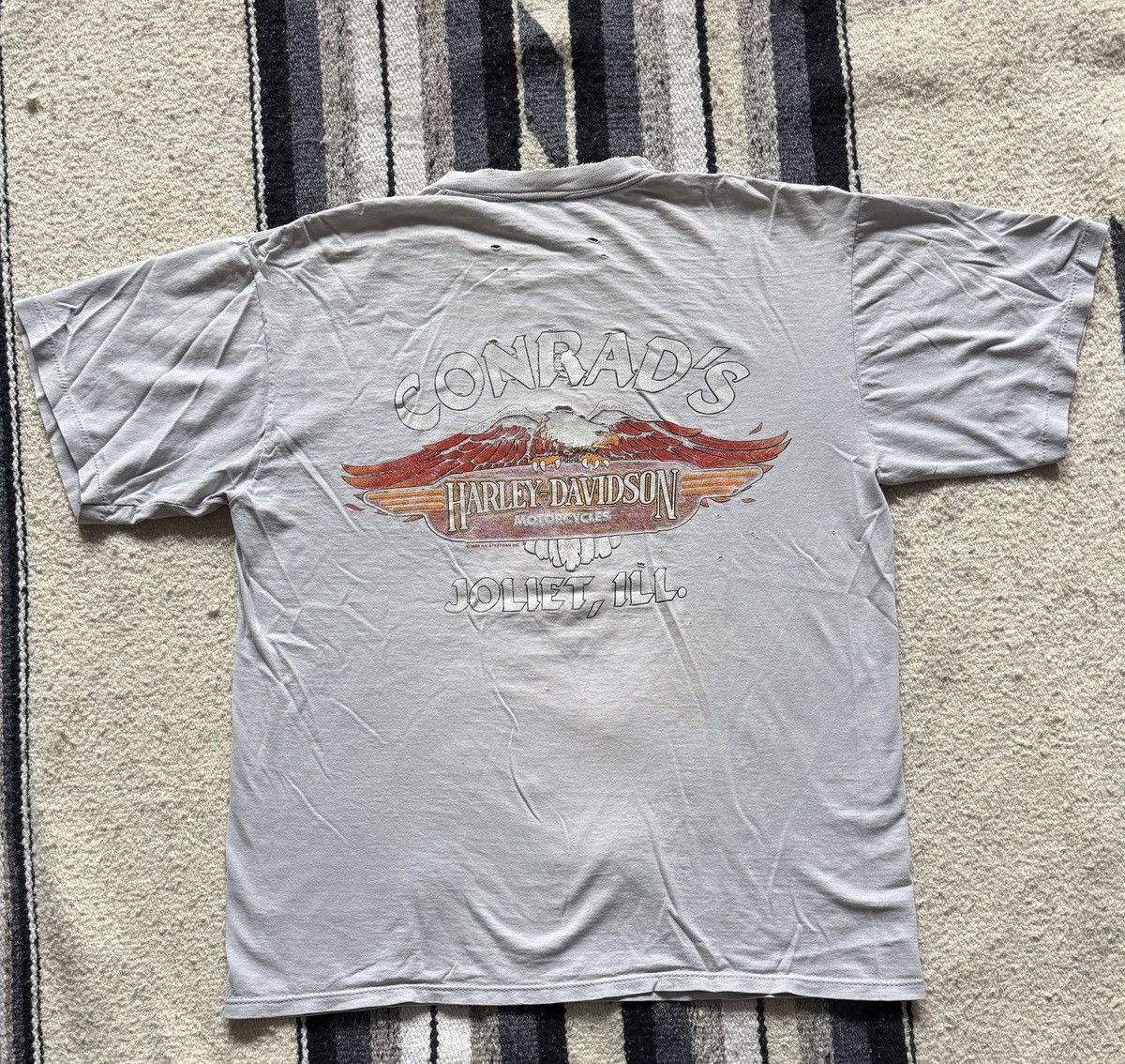 Harley Davidson Vintage 1988 Harley Davidson Joliet Illinois T-Shirt XL Size US XL / EU 56 / 4 - 11 Thumbnail