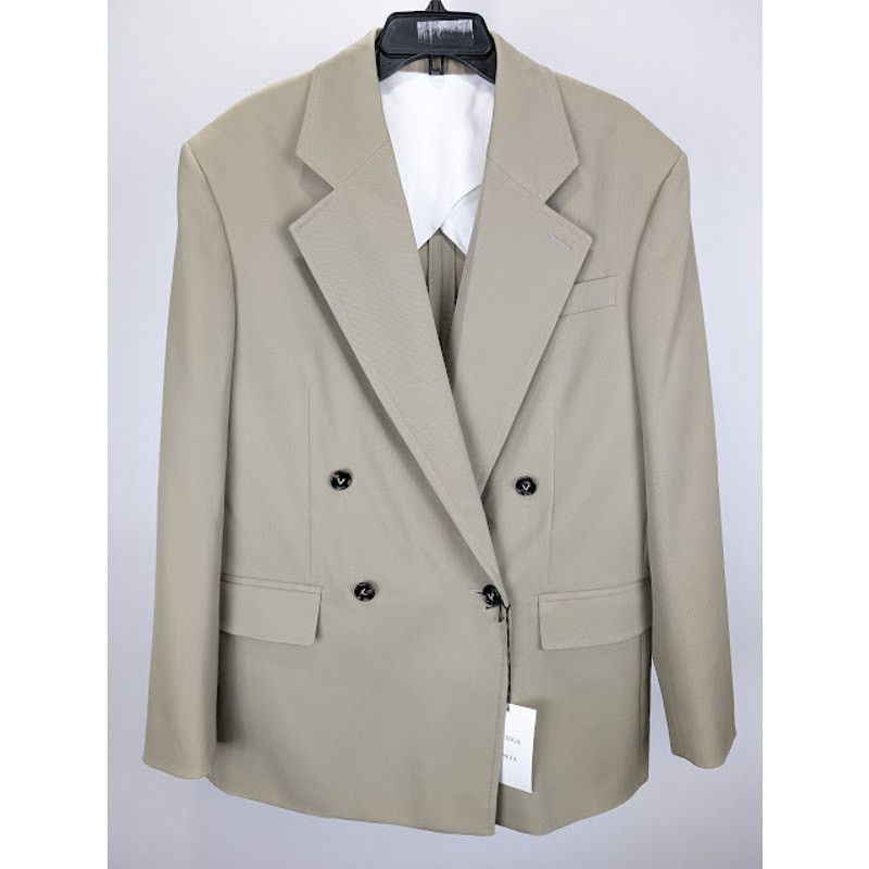 Bottega Veneta o1rshd1 Grain De Poudre Stretcs Jacket in Travertine Size US M / EU 48-50 / 2 - 2 Thumbnail