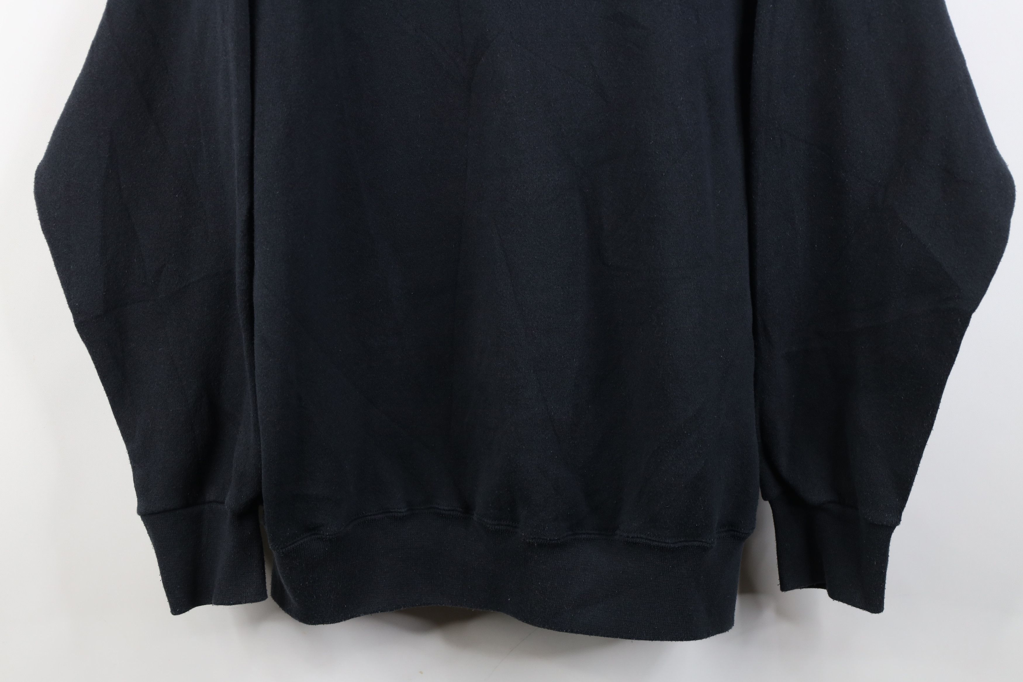 Vintage Vintage 90s Streetwear Blank Crewneck Sweatshirt Black USA Size XL / US 12-14 / IT 48-50 - 3 Thumbnail
