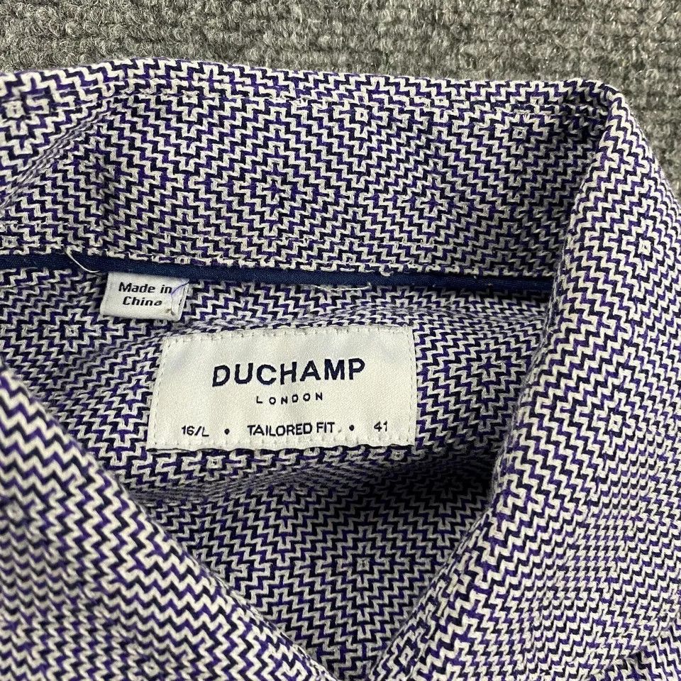 Duchamp Duchamp Shirt Men's Large 16 London Tailored Fit Button Up Size US L / EU 52-54 / 3 - 3 Thumbnail