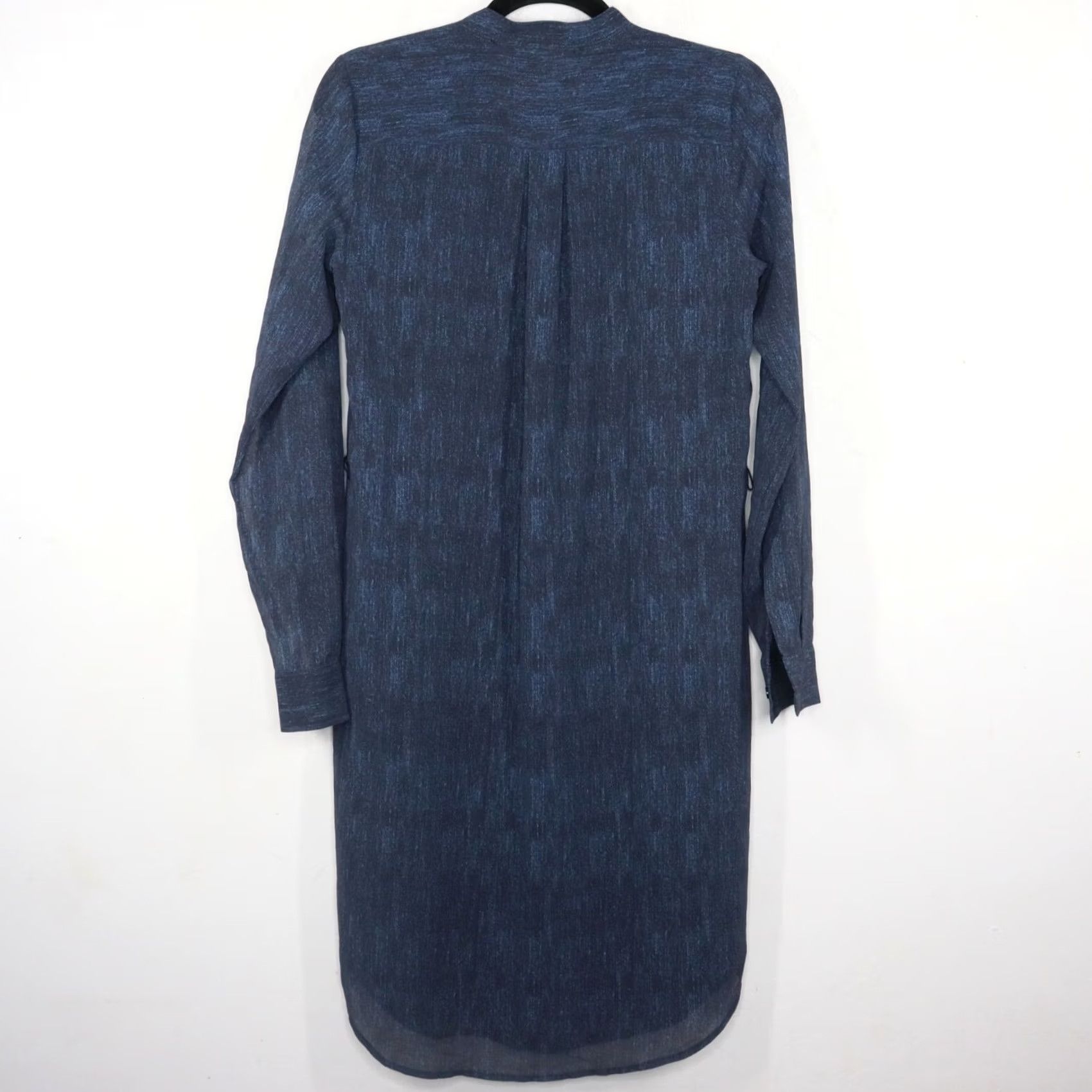 Michael Kors Michael Kors Shirtdress Womens XS Blue Printed Chiffon Shirt Dress Long Sleeve Knee Length Button Dress Womens XS Blue Printed Chiffon Size XS / US 0-2 / IT 36-38 - 5 Thumbnail