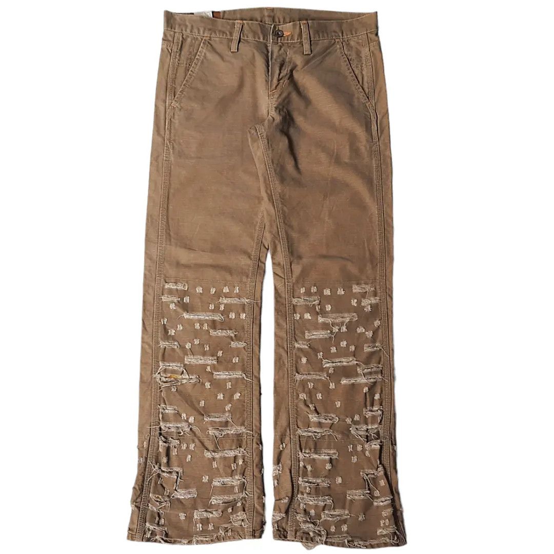 14th Addiction × Le Grande Bleu (L.G.B.) × Share Spirit Homme Medical Branch Japan Distressed Canvas Pants Size US 32 / EU 48 - 1 Thumbnail