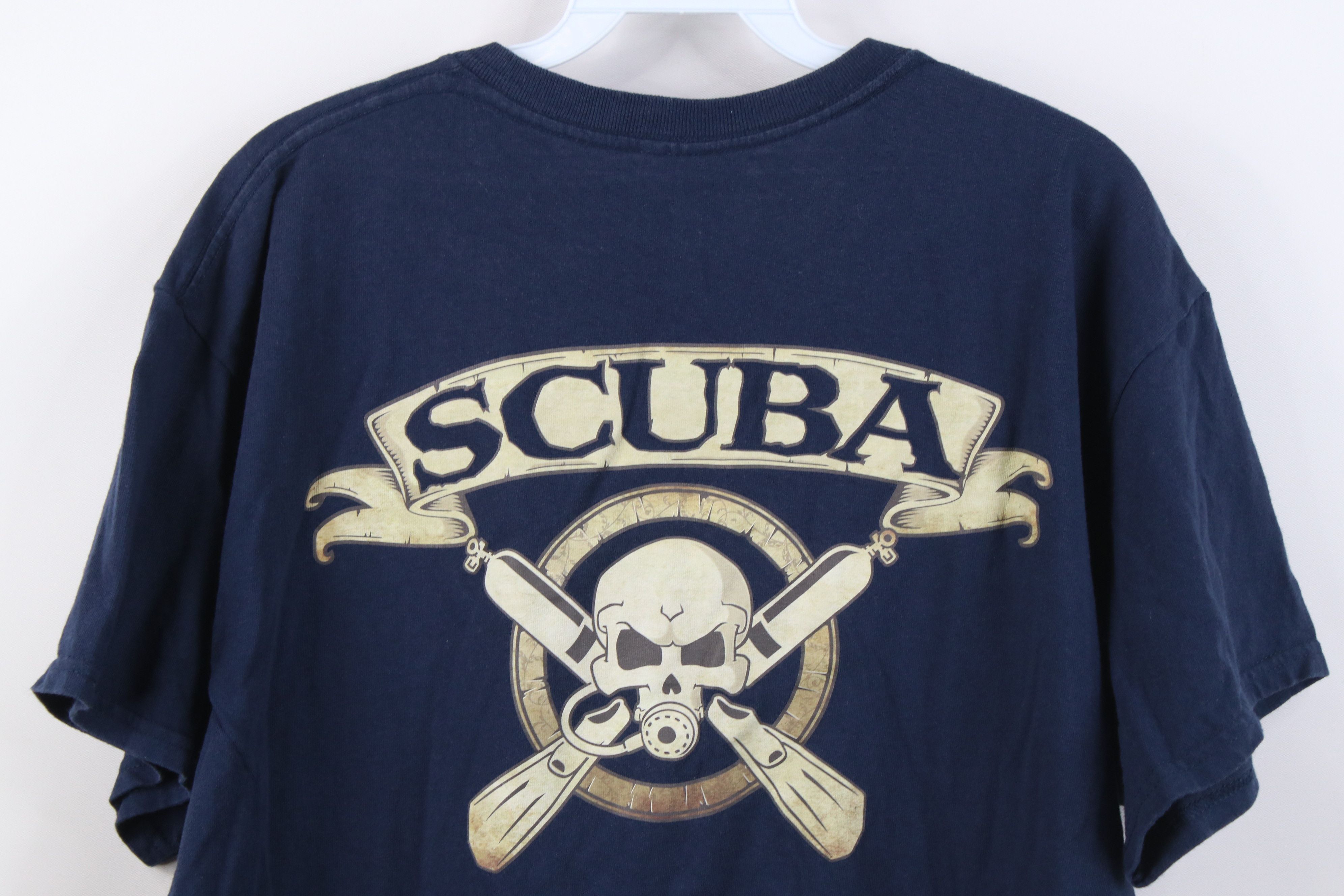Vintage Vintage 90s Y2K Streetwear Skull Scuba Diving T-Shirt Size US L / EU 52-54 / 3 - 12 Thumbnail