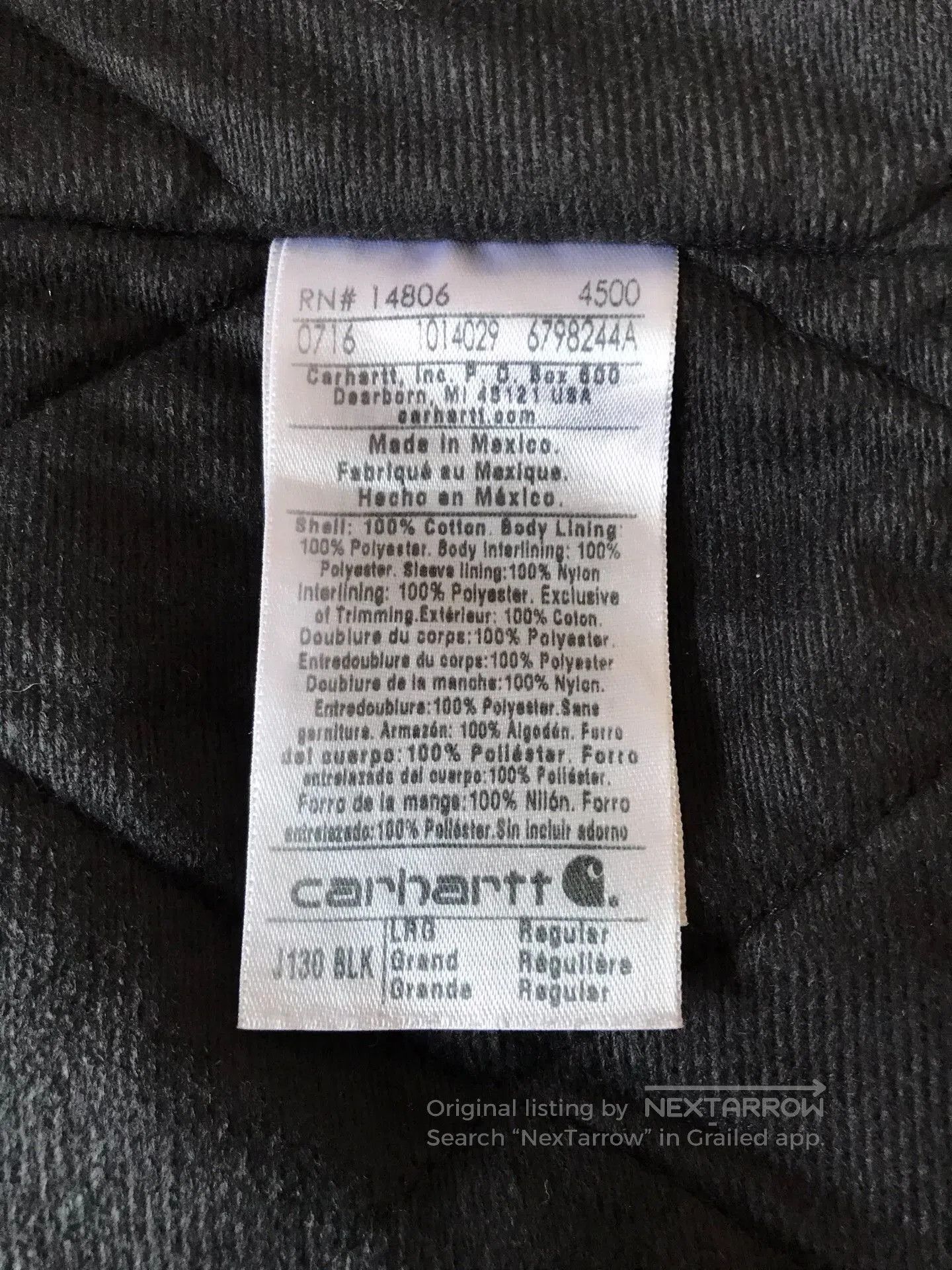 Carhartt Carhartt J130 Hooded Canvas Jacket. Size US L / EU 52-54 / 3 - 9 Thumbnail