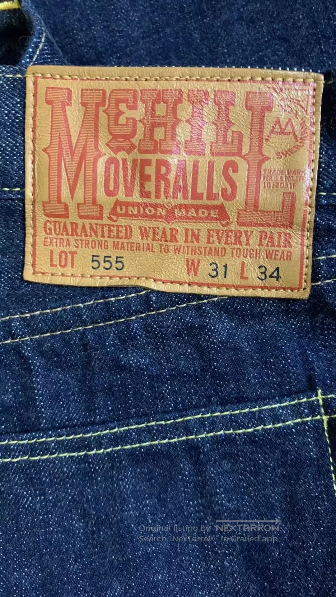 TOYS McCOY Toy's McCoy Lot 555 Vintage Denim Pants. Size US 31 - 3 Thumbnail