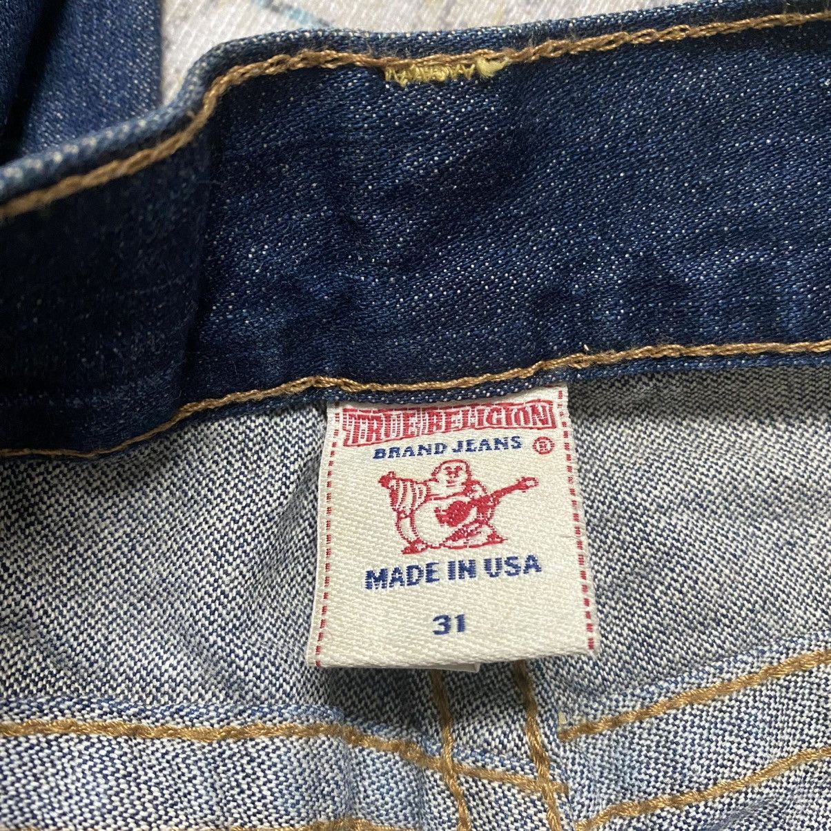 True Religion Vintage True Religion Denim Flare Jeans Leather Flap Size US 31 - 18 Thumbnail