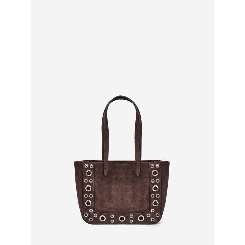 Valentino VALENTINO GARAVANI Nellcôte Mini Brown Leather Shopping Bag Size ONE SIZE - 3 Thumbnail