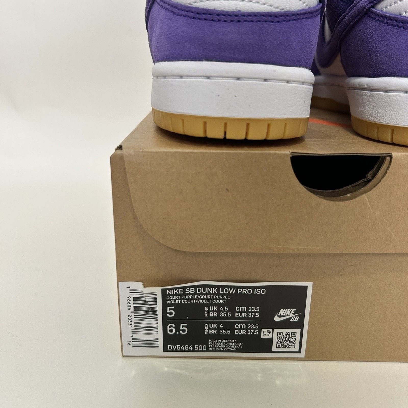 Nike Nike SB Dunk Low Pro ISO Orange Label “Court Purple Gum” Size US 6.5 / IT 36.5 - 5 Thumbnail