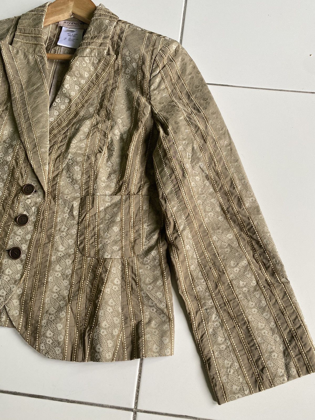 Givenchy Givenchy striped flowers Cropped coats Size M / US 6-8 / IT 42-44 - 4 Thumbnail