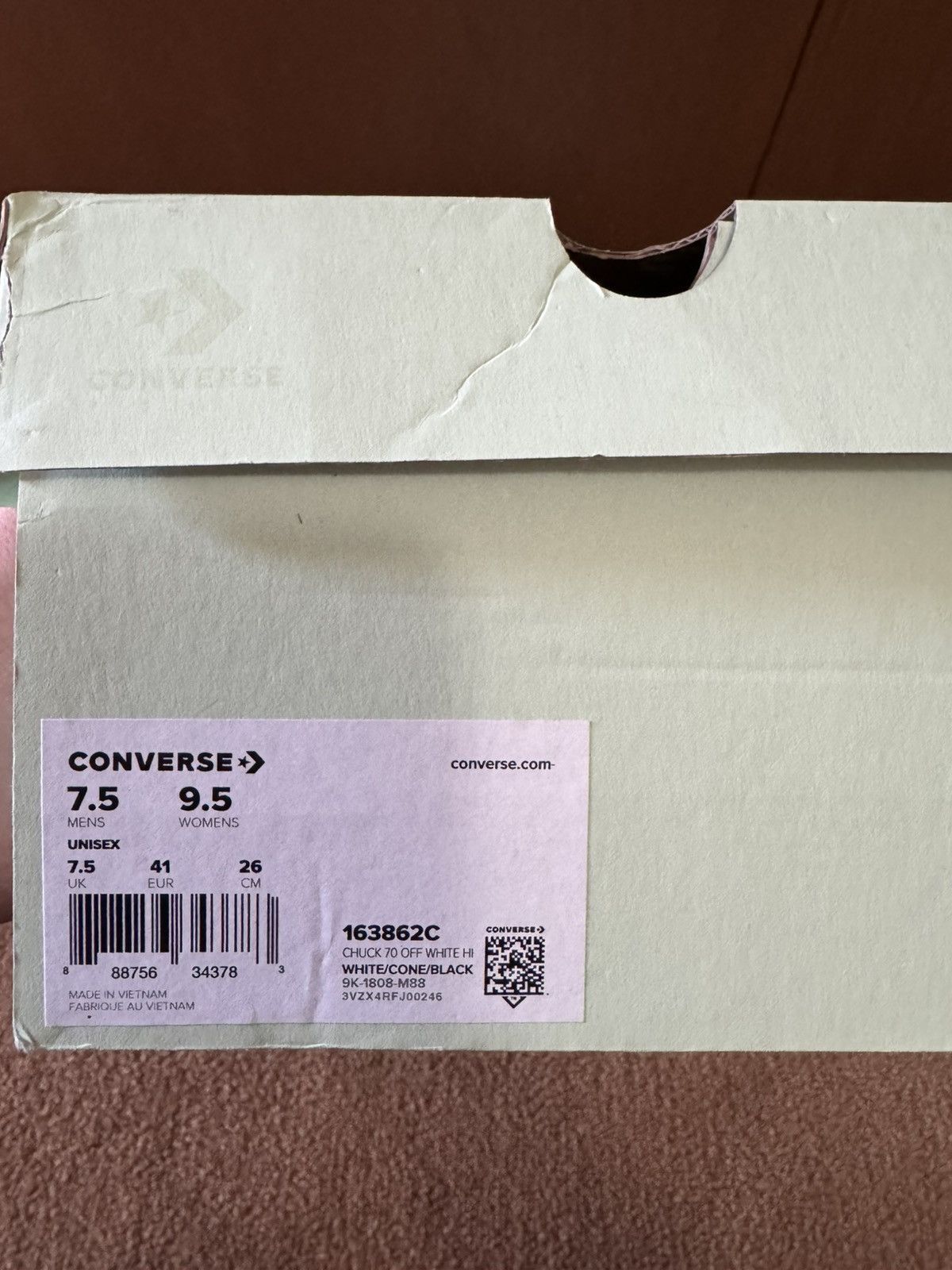 Converse × Off-White Off White Converse Hi Top Size US 7.5 / EU 40-41 - 4 Thumbnail