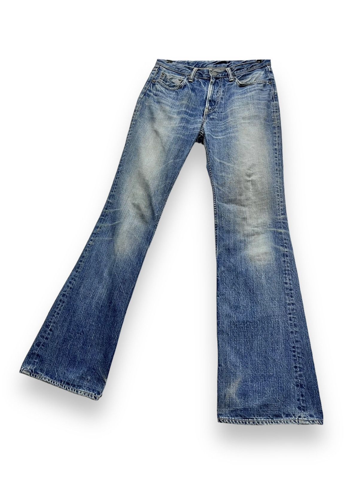 OMNIGOD × Vintage FYE FLARE🔥90’s OMNIGOD Mudwash Blue Jeans Made In Japan💥 Size US 29 - 3 Thumbnail