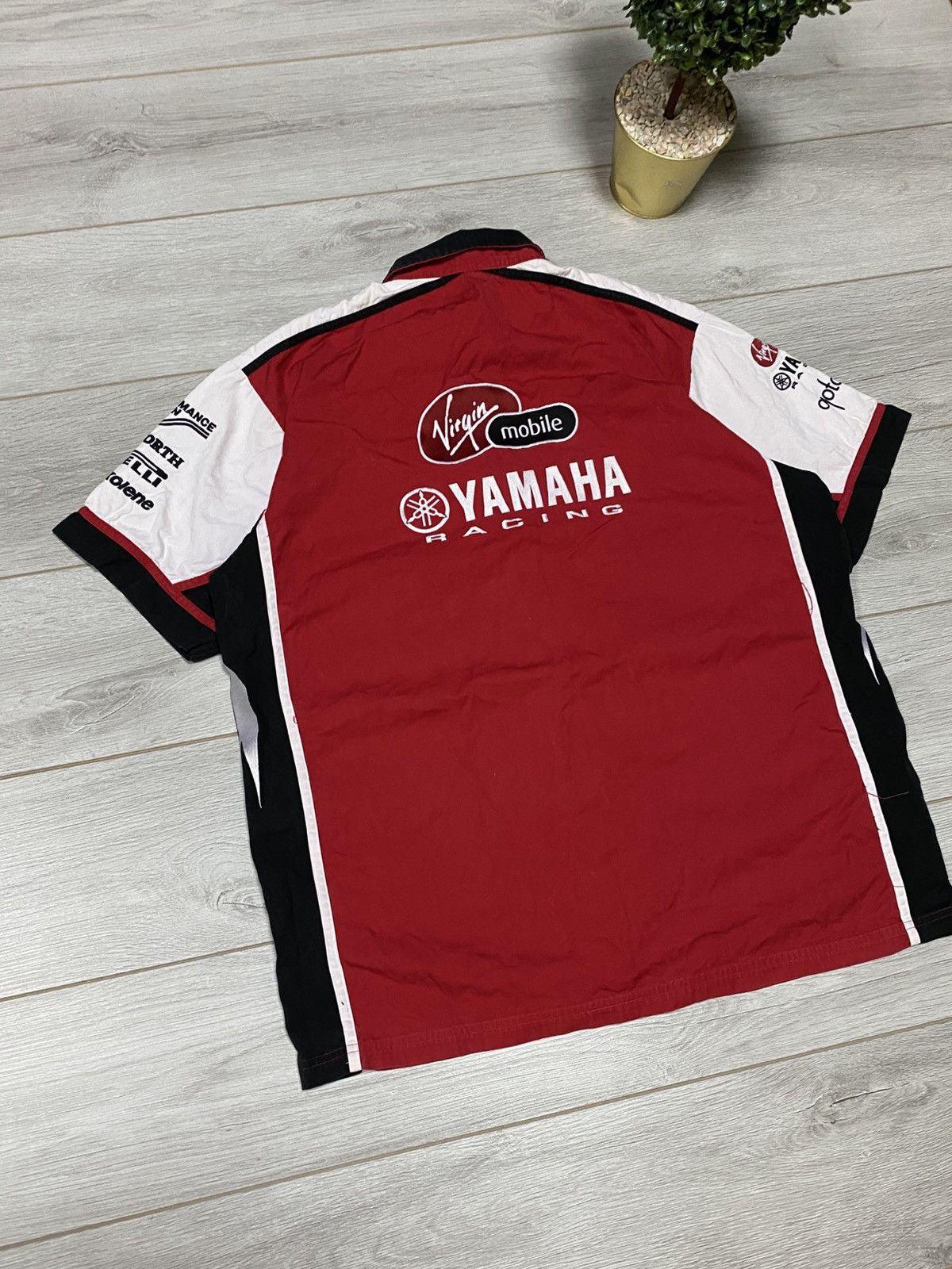 Yamaha Yamaha virgin Pirelli vintage thick shirt big logo buttons Size US XXL / EU 58 / 5 - 5 Thumbnail