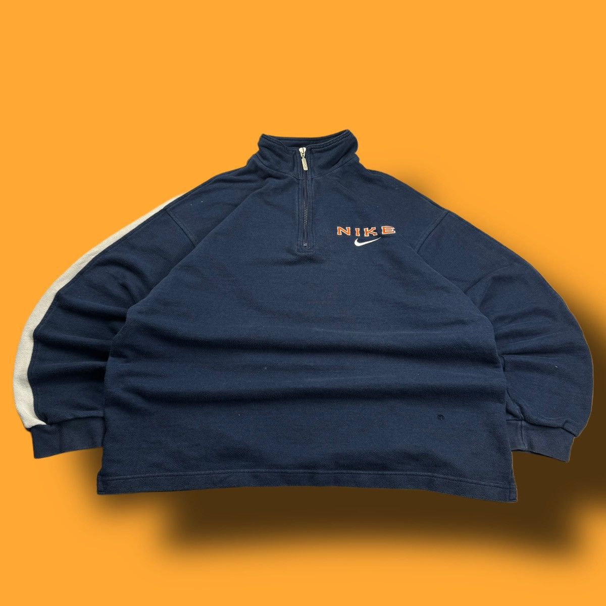 Nike × Vintage NIKE VINTAGE CENTER LOGO OVERSIZE BOXY 1/3 ZIP SWEATSHIRT Size US L / EU 52-54 / 3 - 1 Thumbnail
