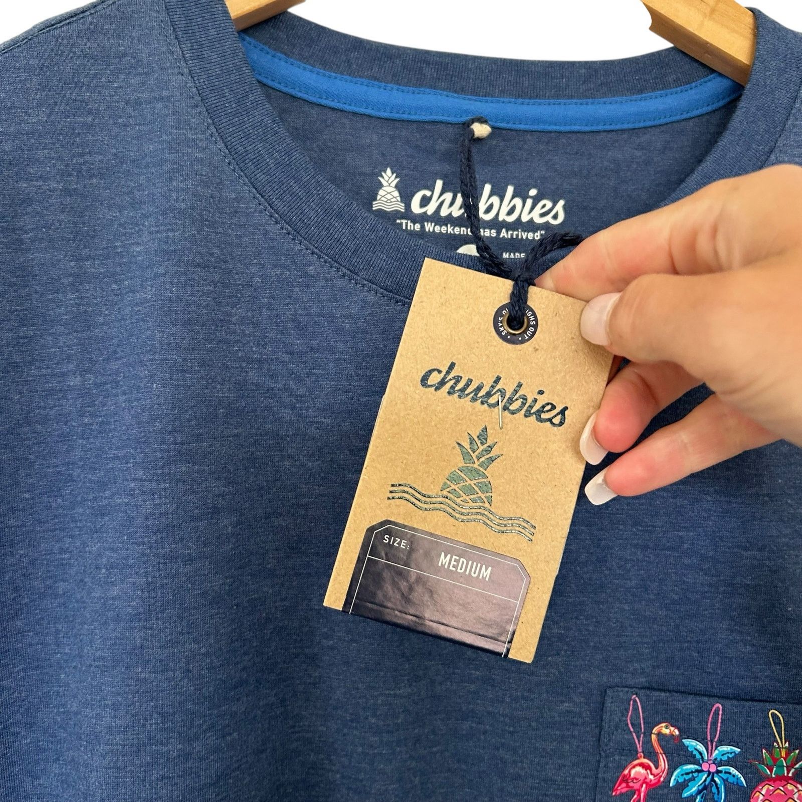 Chubbies Chubbies Christmas Ornament Blue Pocket T Shirt Sz M Size US M / EU 48-50 / 2 - 4 Thumbnail