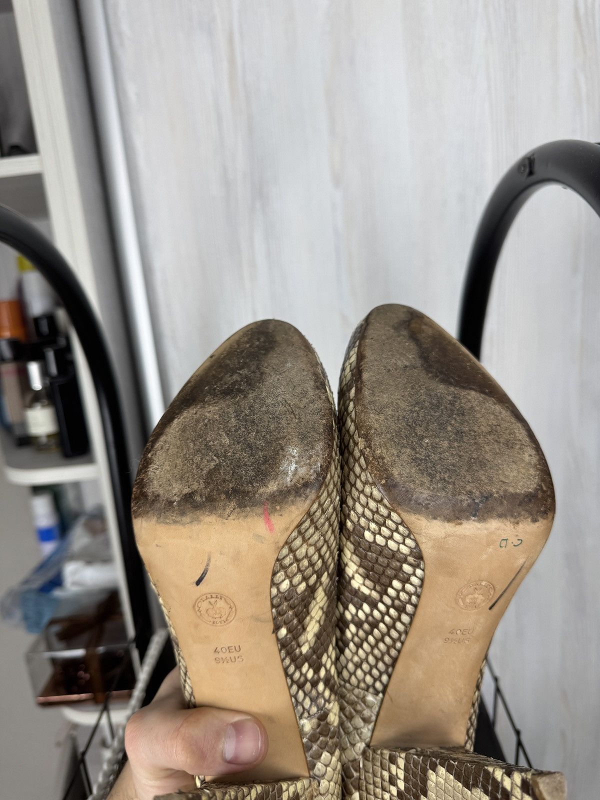 Bally BALLY Python Snake Skin Leather Pump Heels Shoes Size US 9.5 / IT 39.5 - 20 Thumbnail