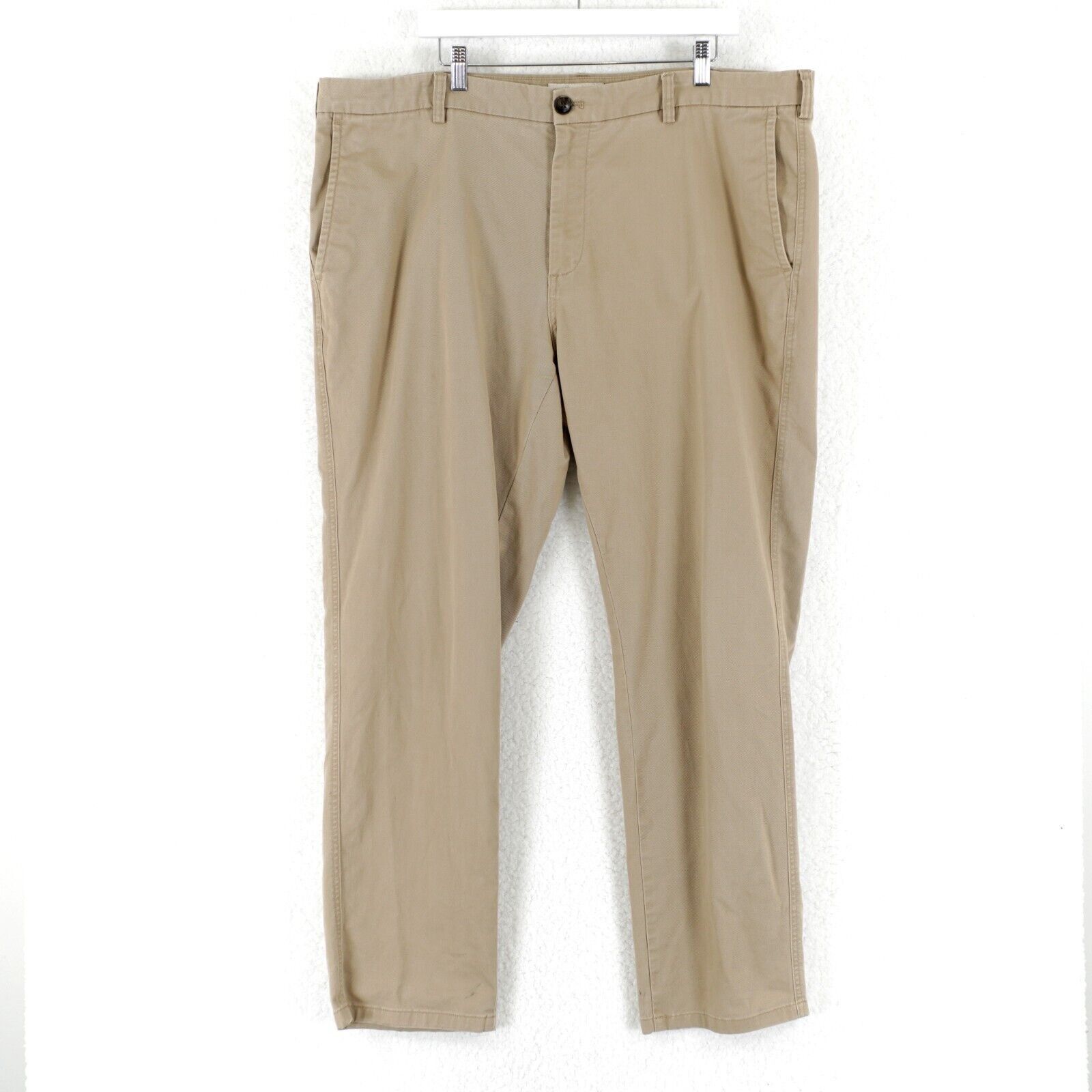 Joseph Abboud Joseph Abboud Khaki Tan Stretch Cotton Mid Rise Flat Front C Size 42R - 1 Thumbnail