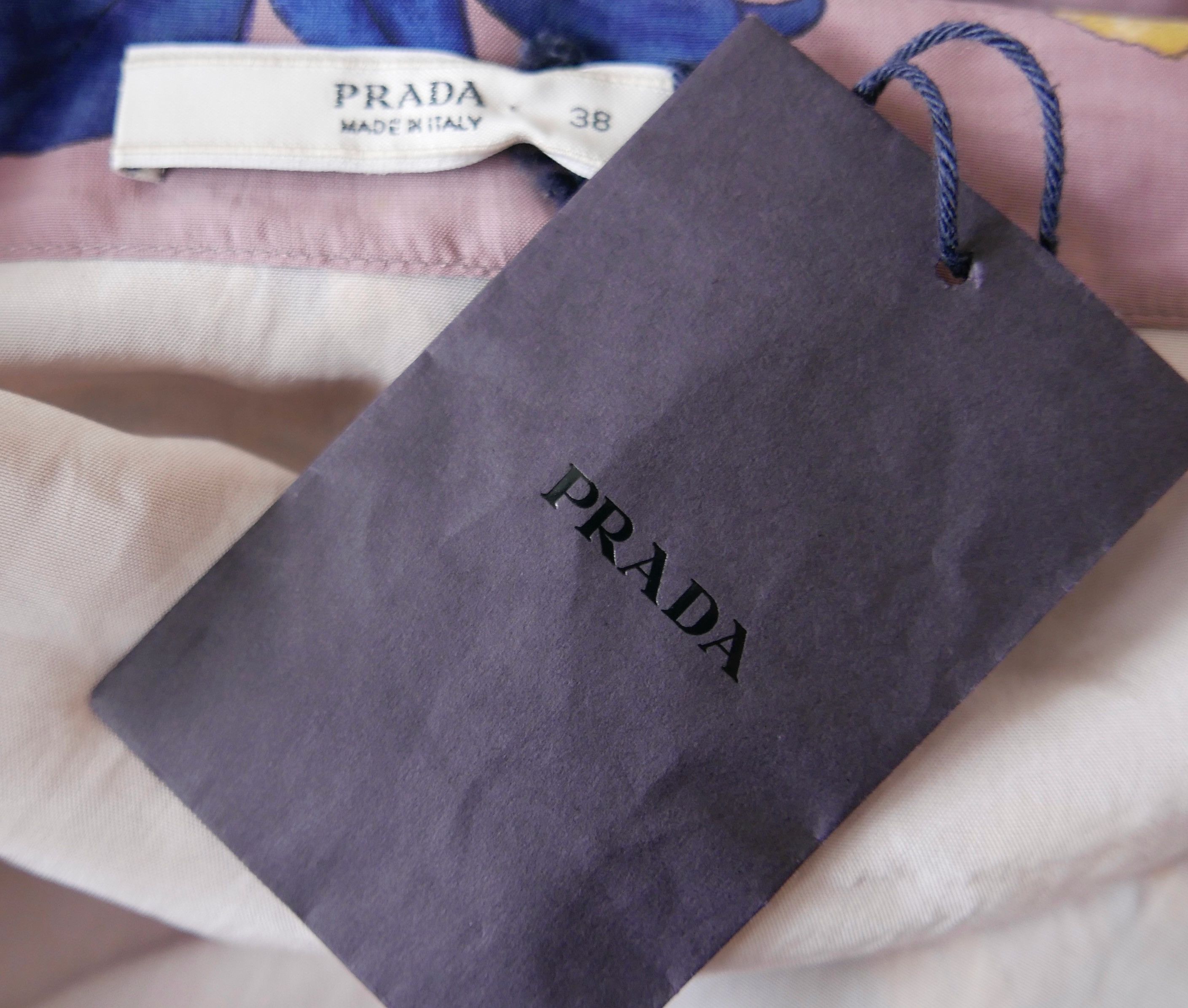 Prada Prada Resort 2008 Honeysuckle Print One Sleeve Dress Size XS / US 0-2 / IT 36-38 - 6 Thumbnail