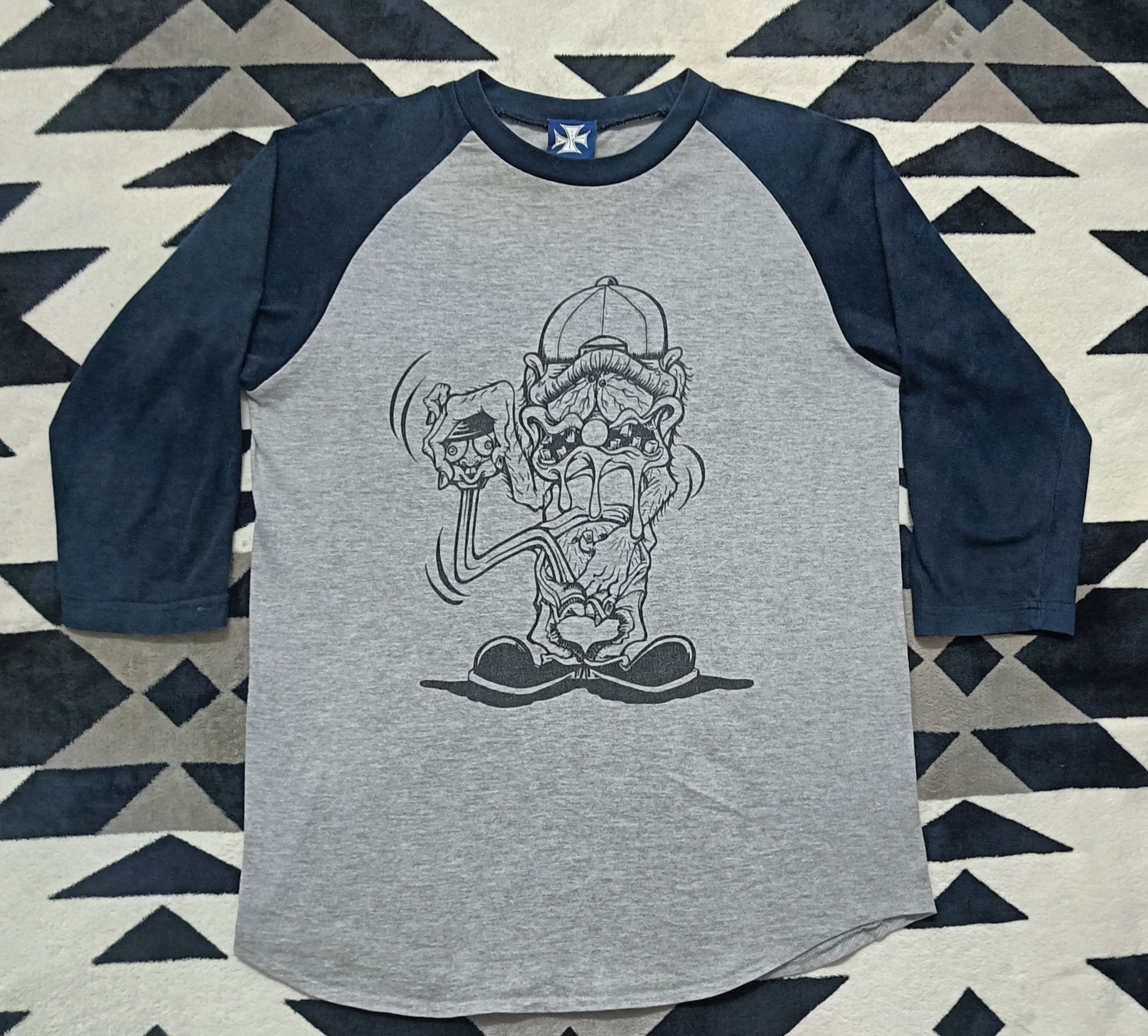 Japanese Brand 🔥🔥Rare Rod Kustom Motorcycle Psycho Wheels Long Sleeve Tee Size US L / EU 52-54 / 3 - 3 Thumbnail