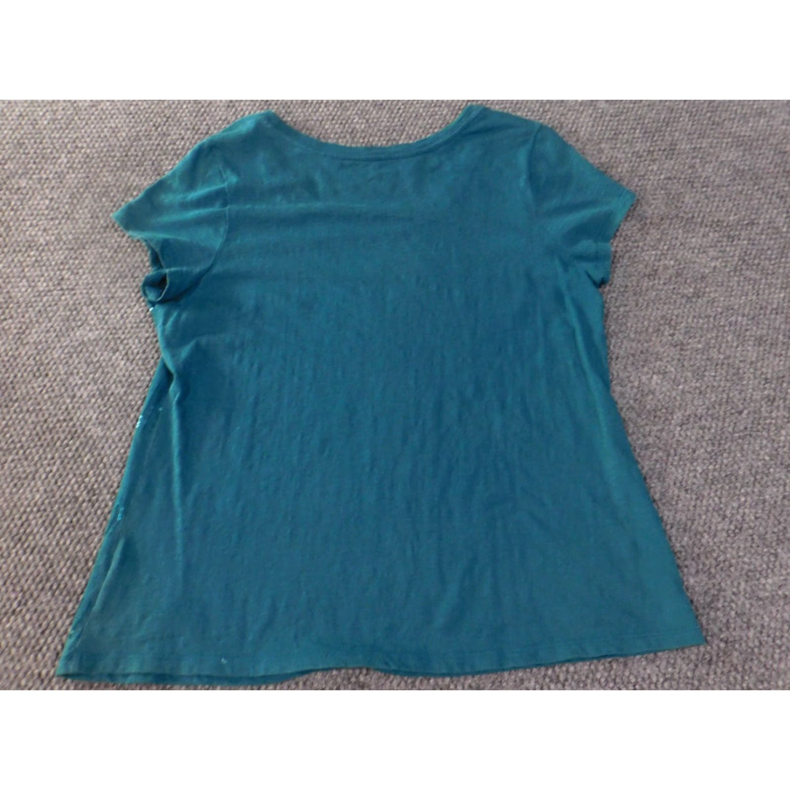 Coldwater Creek Coldwater Creek Blouse Shirt Women XL Green Beaded Crew Neck Short Sleeve Casual Cotton Rayon Geometric Vintage: No Size XL / US 12-14 / IT 48-50 - 7 Thumbnail
