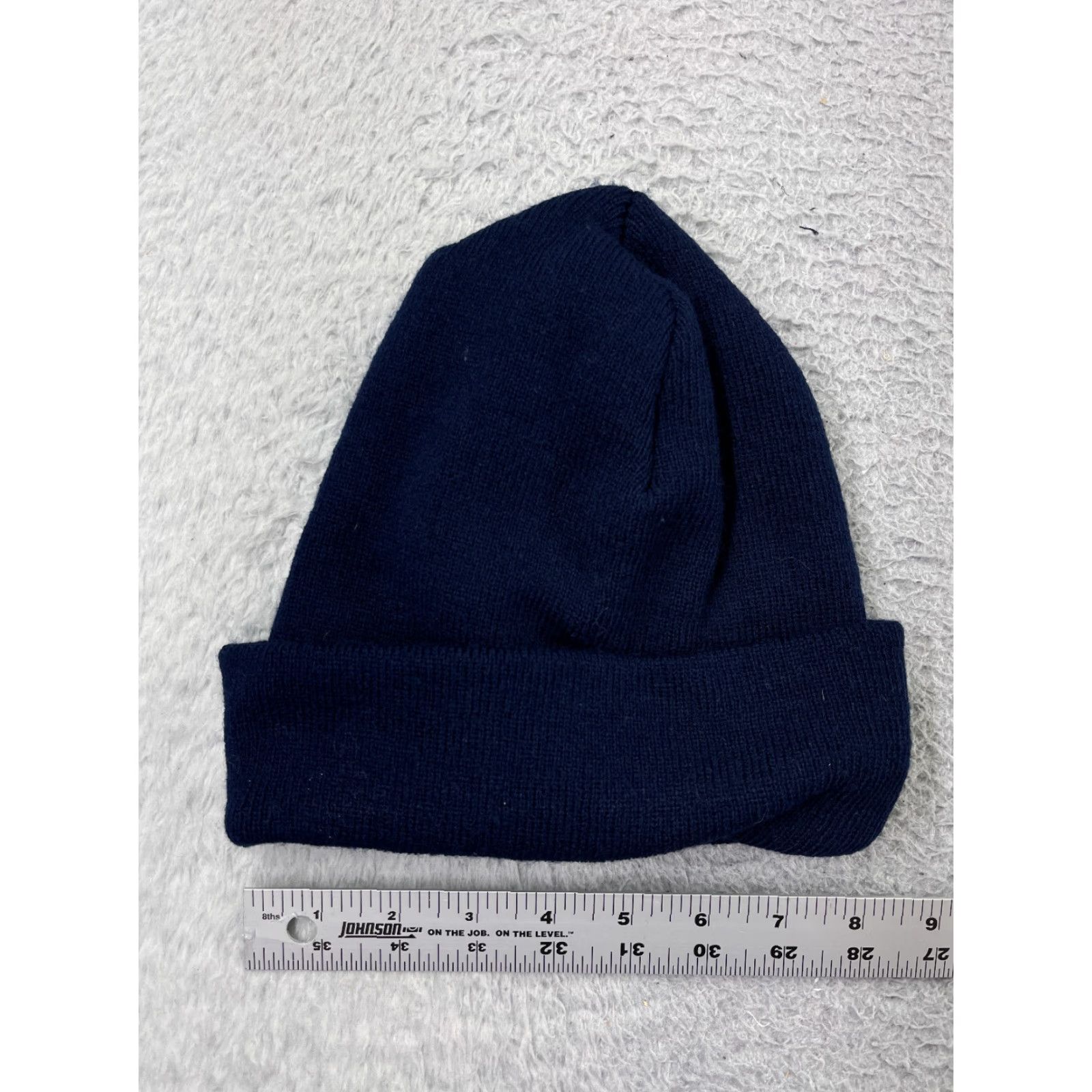 Vintage VINTAGE Beanie Hat Adult One Size Dark Blue Knit Acrylic Snow Winter Ski Snowboard Size ONE SIZE - 2 Thumbnail