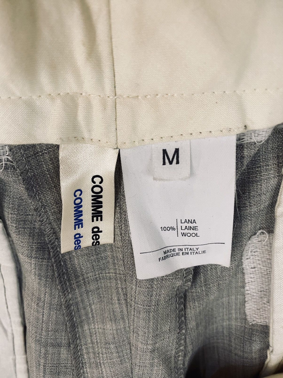 Comme des Garcons Comme Des Garçons 🇮🇹 grey wool pleated dc slacks M NWT Size US 32 / EU 48 - 2 Thumbnail