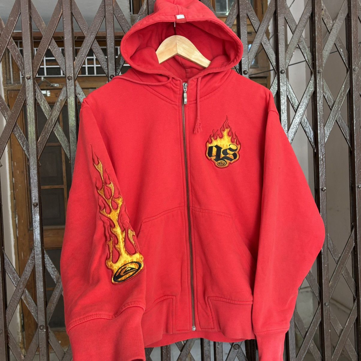 Vintage Quiksilver Flaming Hoodie