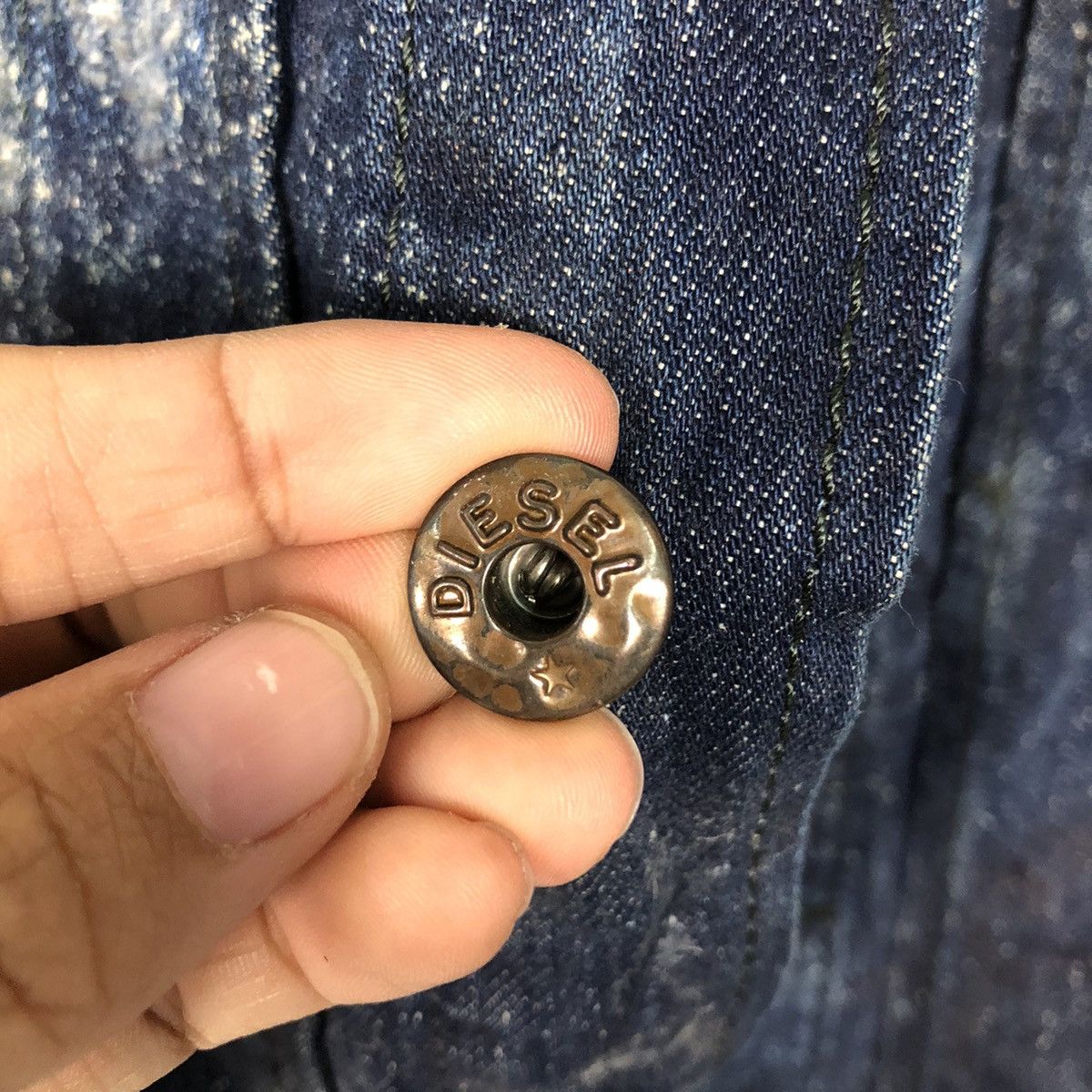 Diesel 📌Biker Denim Jacket Rusty Distressed Design Diesel Size XS / US 0-2 / IT 36-38 - 17 Thumbnail