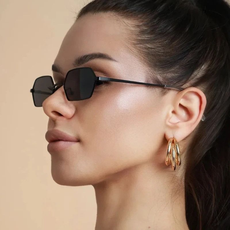 Vintage Shadow Cut Square Sunglasses Size ONE SIZE - 3 Thumbnail