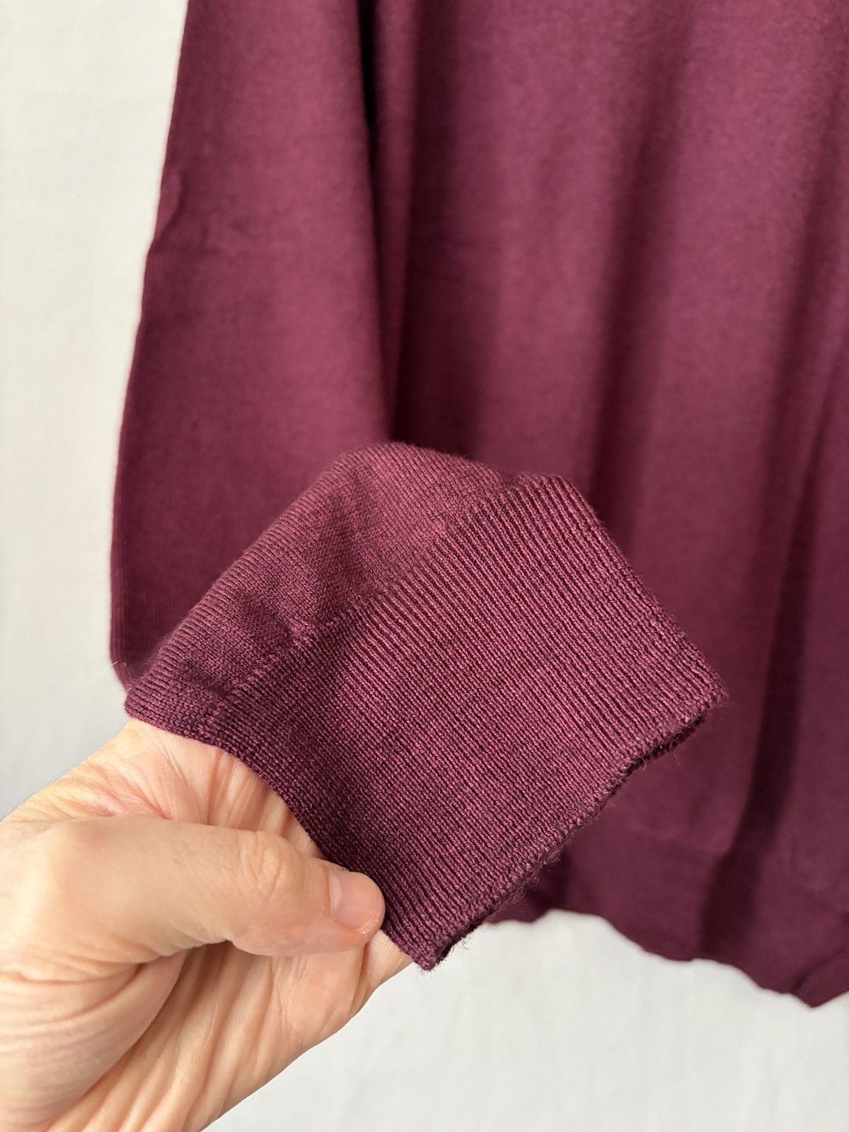Gran Sasso Gran Sasso Burgundy Red Wool Sweater Pullover Size US XL / EU 56 / 4 - 5 Thumbnail