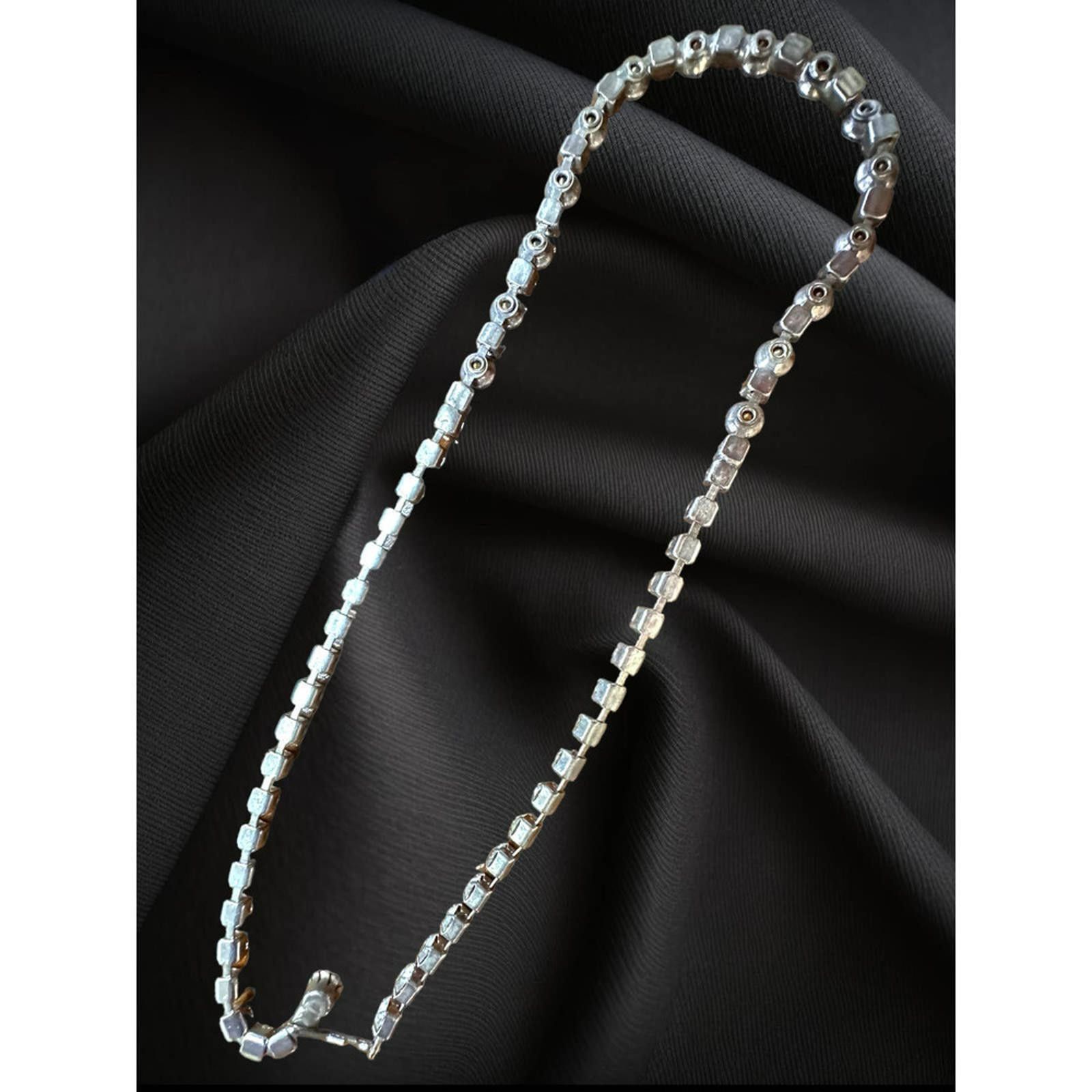 Vintage Vintage Rhinestone Necklace and Bracelet Set Size ONE SIZE - 2 Thumbnail