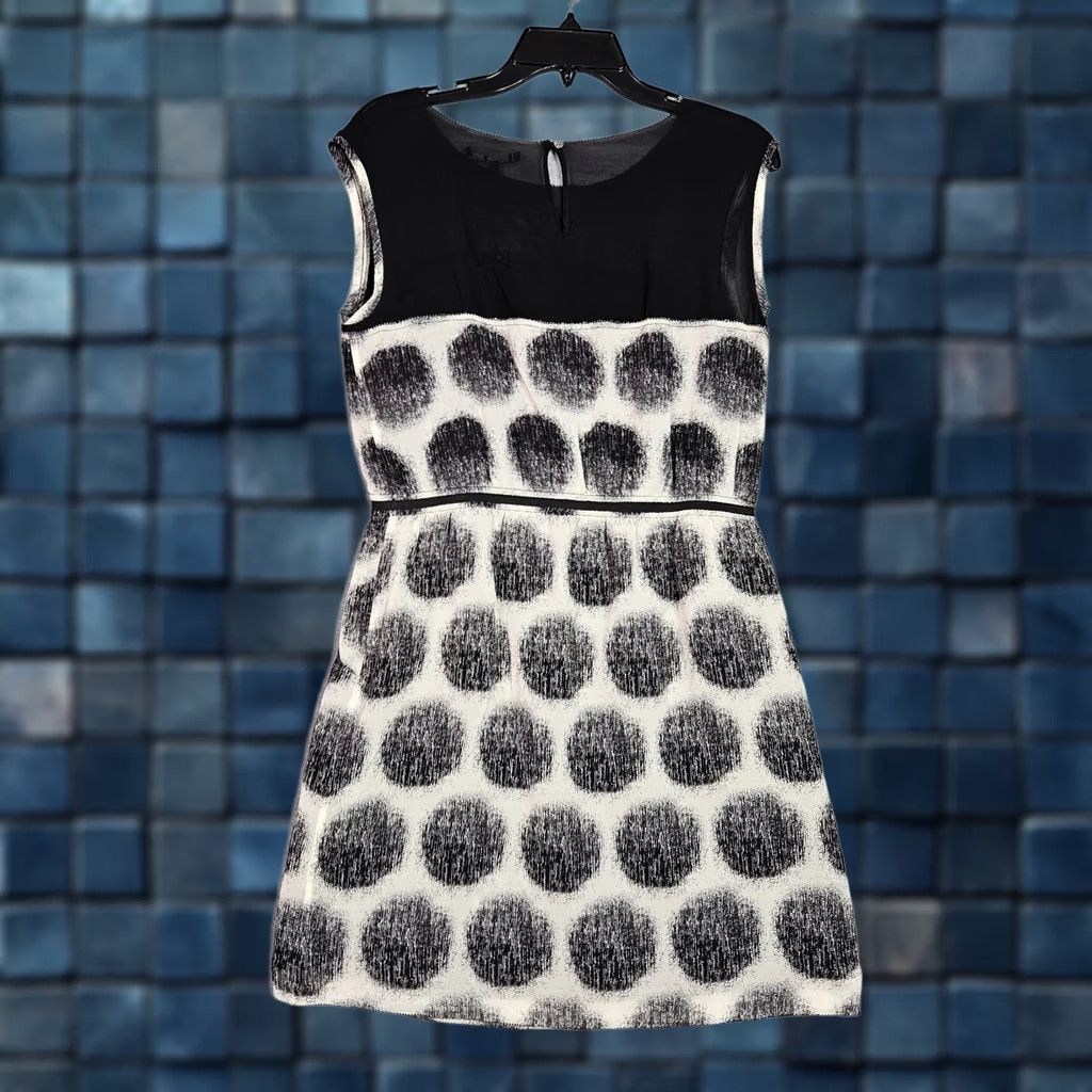 Madewell Madewell Broadway & Broome Dress Womens Size 4 Black White Polka Dot NWT Sleeveless Knee Length A-Line Silk Multicolor Pattern Party/Cocktail Casual Size S / US 4 / IT 40 - 1 Thumbnail