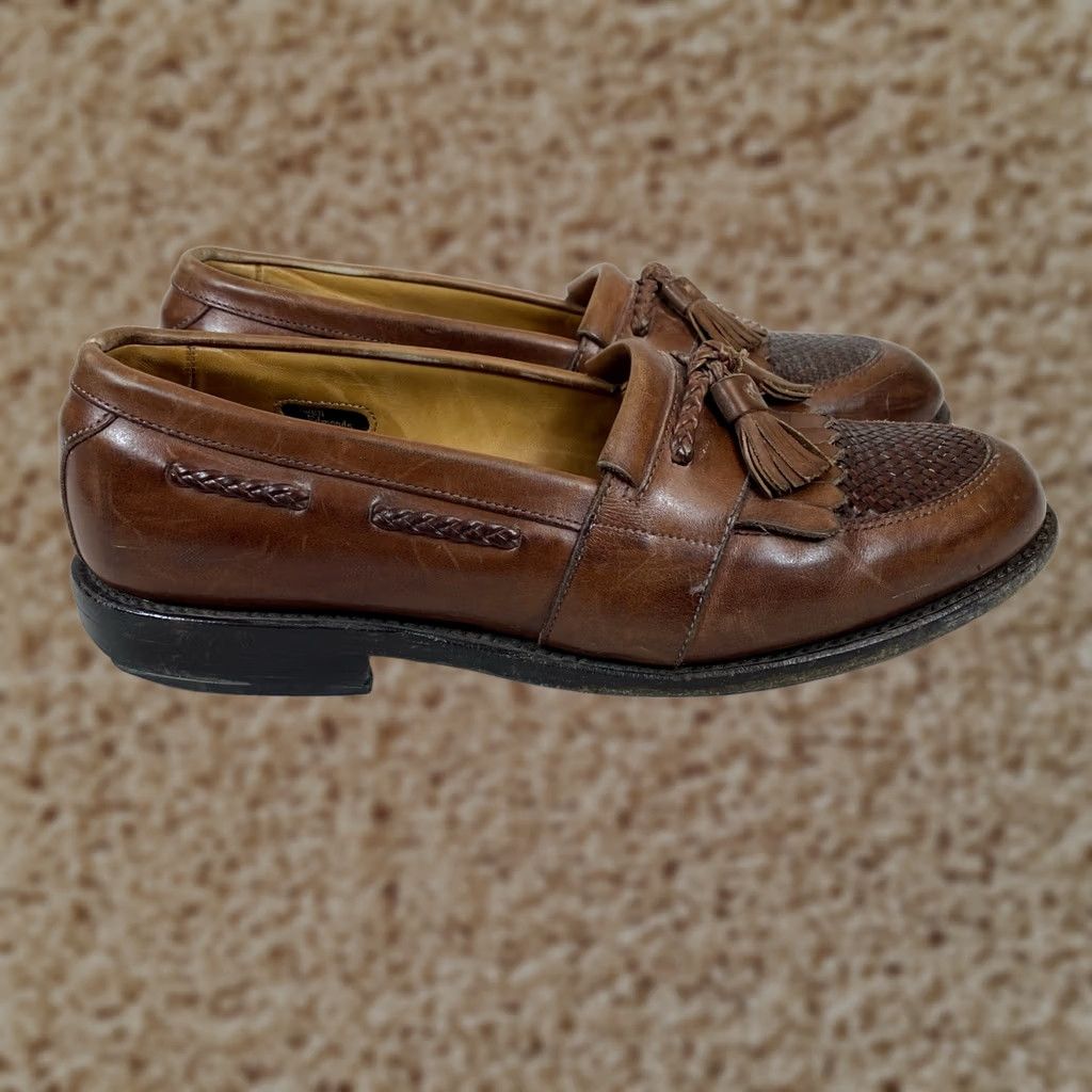 Allen Edmonds Cody Woven Tassel Loafers Mens Sz 10.5D Brown Leather Dress Shoes Allen edmonds cody brown - Gem main image 4