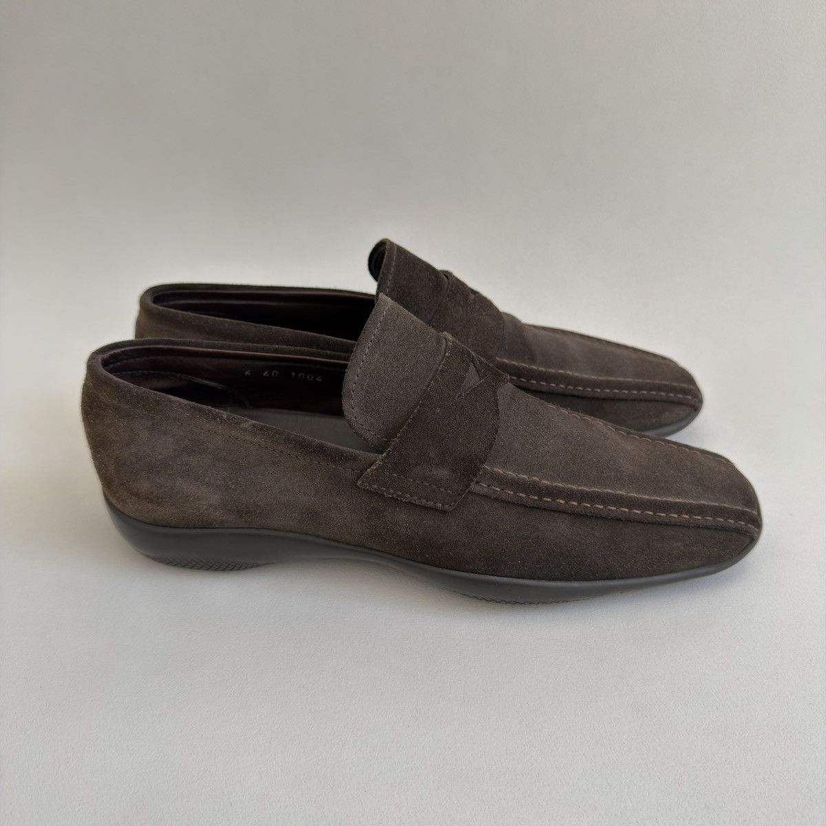 Prada Brown Suede ‘Square Toe’ Loafers Size US 8 / EU 41 - 2 Thumbnail