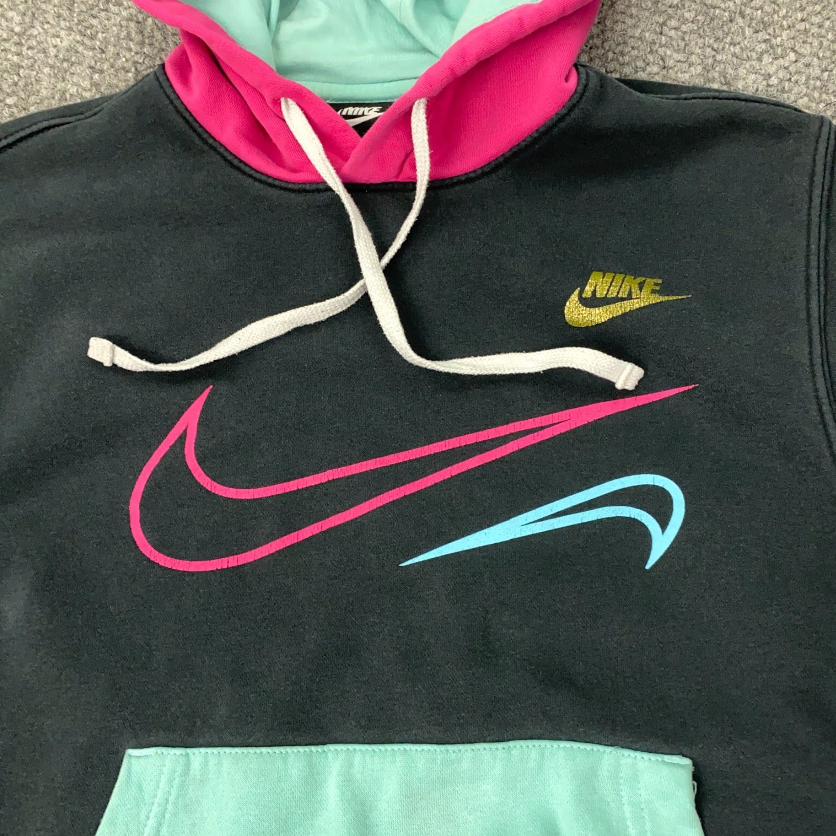 Nike Nike Miami Vice Club Hoodie Small Black Teal Sportswear Colorblock South Beach Mens Size US S / EU 44-46 / 1 - 2 Thumbnail