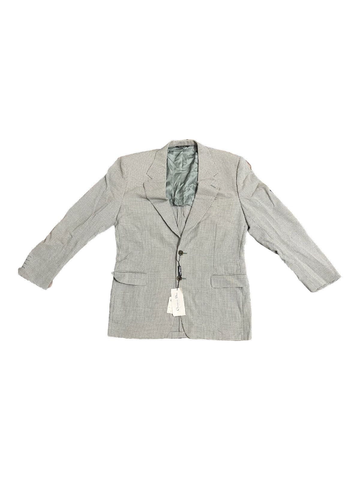 Christian Dior Monsieur × Dior × Vintage Vintage 90s Christian Dior Paris Houndstooth Blazer Jacket Size 44R - 1 Thumbnail