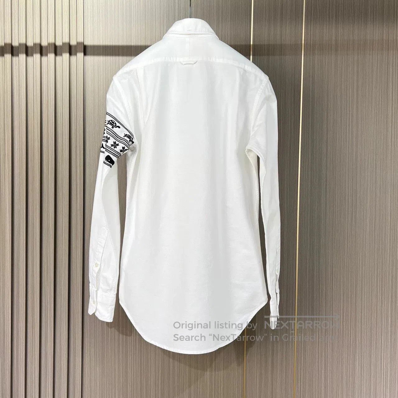 Thom Browne white thom browne whale embroidery shirt. Size US XXS / EU 40 - 2 Thumbnail