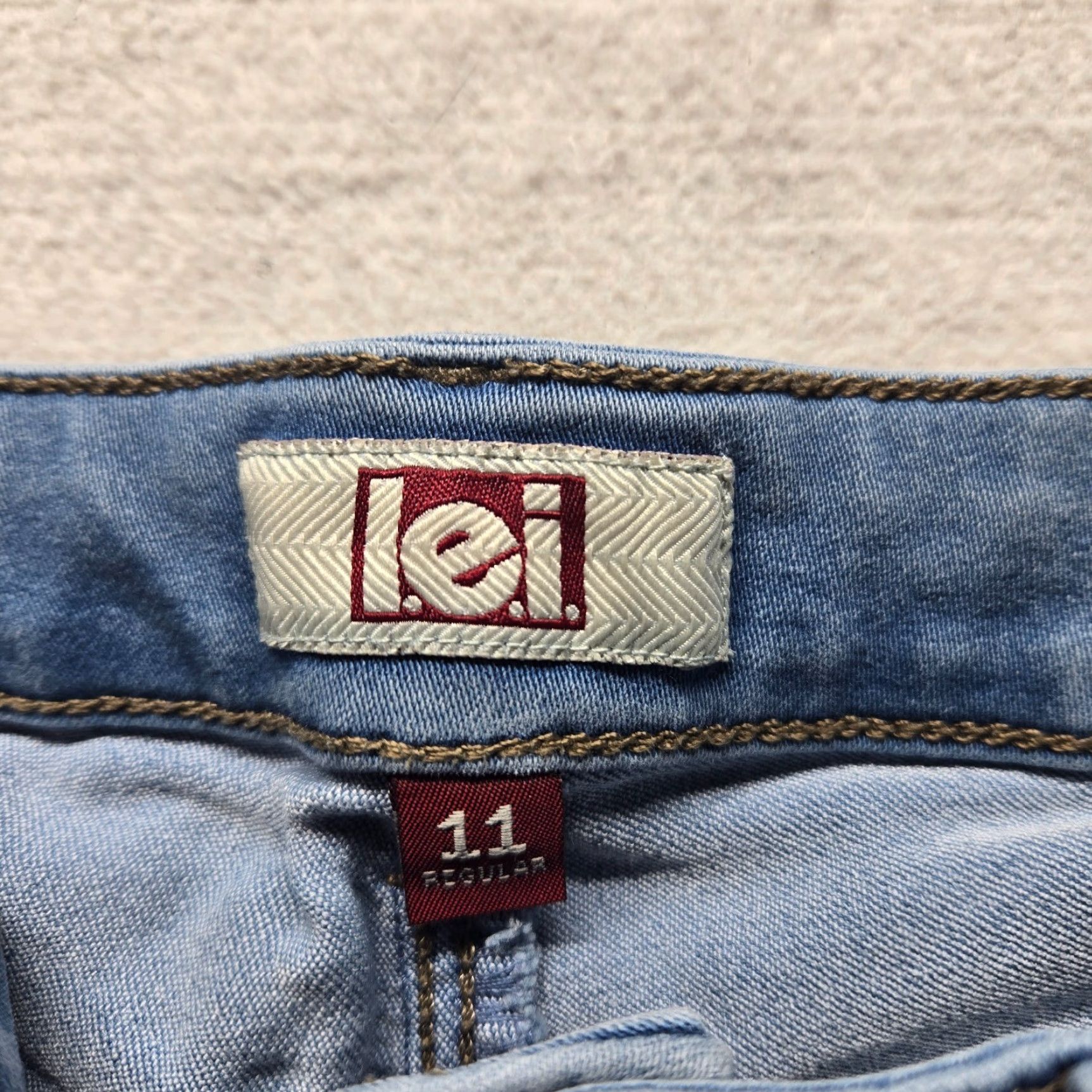Vintage VINTAGE LEI Light Wash Denim Jeans Pants Women Size 11 Flared Mid Rise Cotton Blend Size 32" / US 10 / IT 46 - 3 Thumbnail