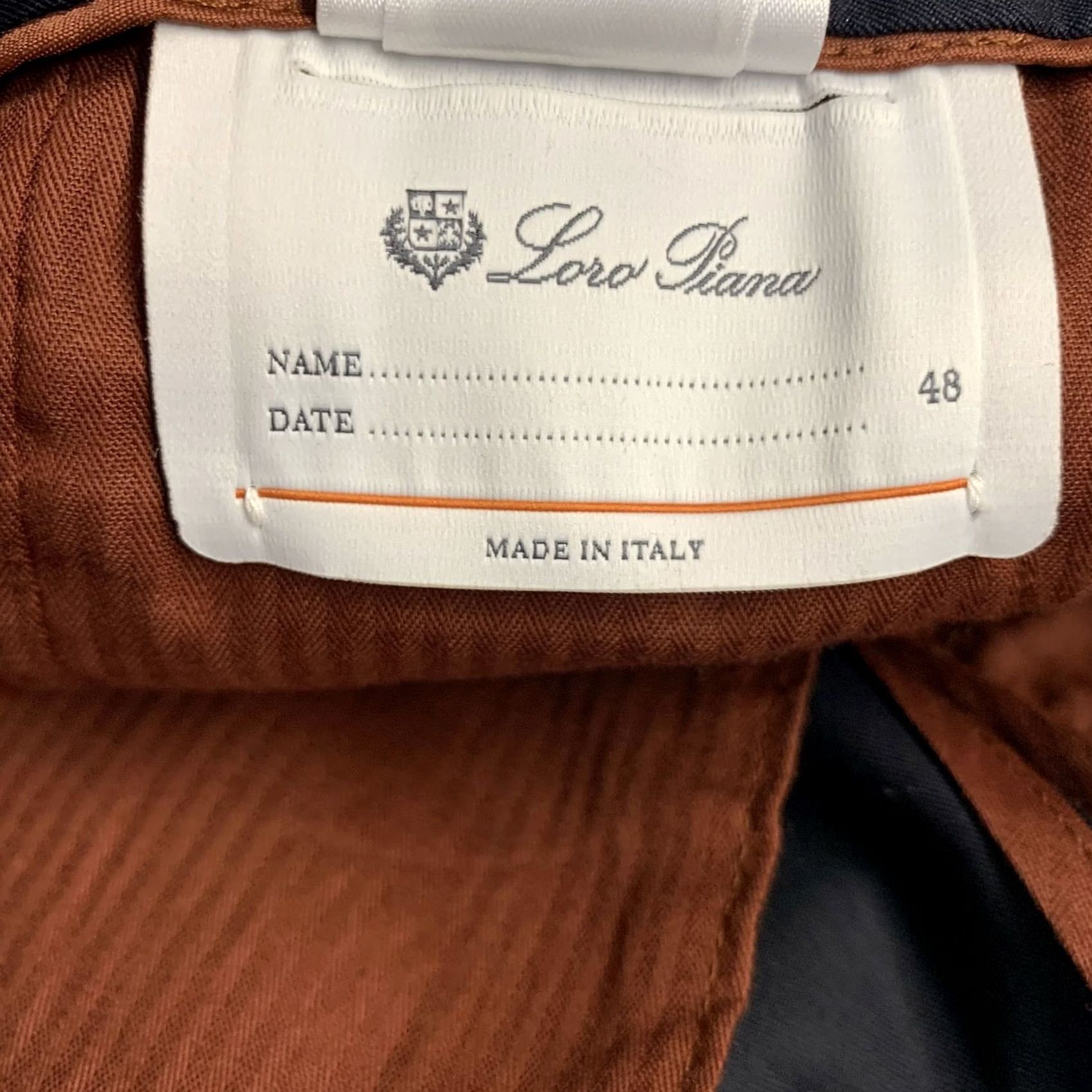 Loro Piana LORO PIANA Pants Casual Navy Solid Cotton Zip Fly Size S Size US 29 - 4 Thumbnail